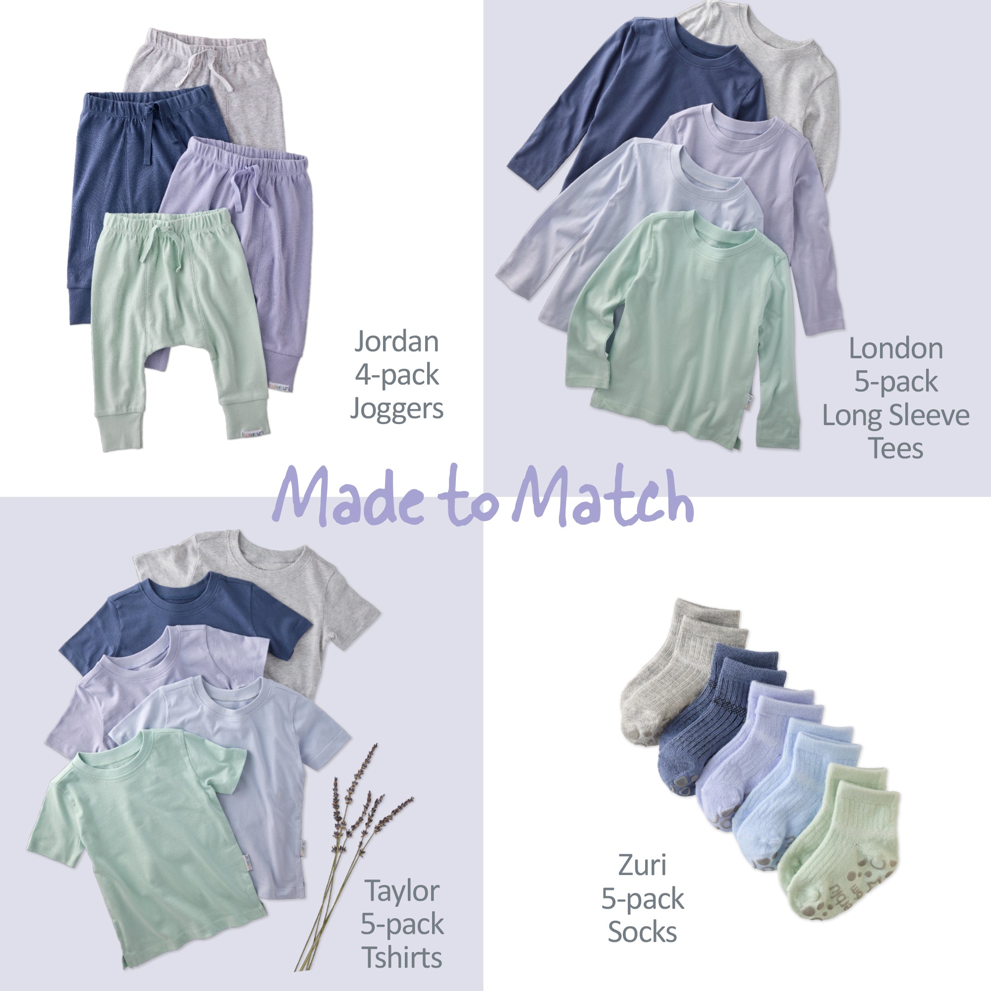 AURORA 4-Piece Crew Neck Ruffle Sweatshirt and Jogger Set