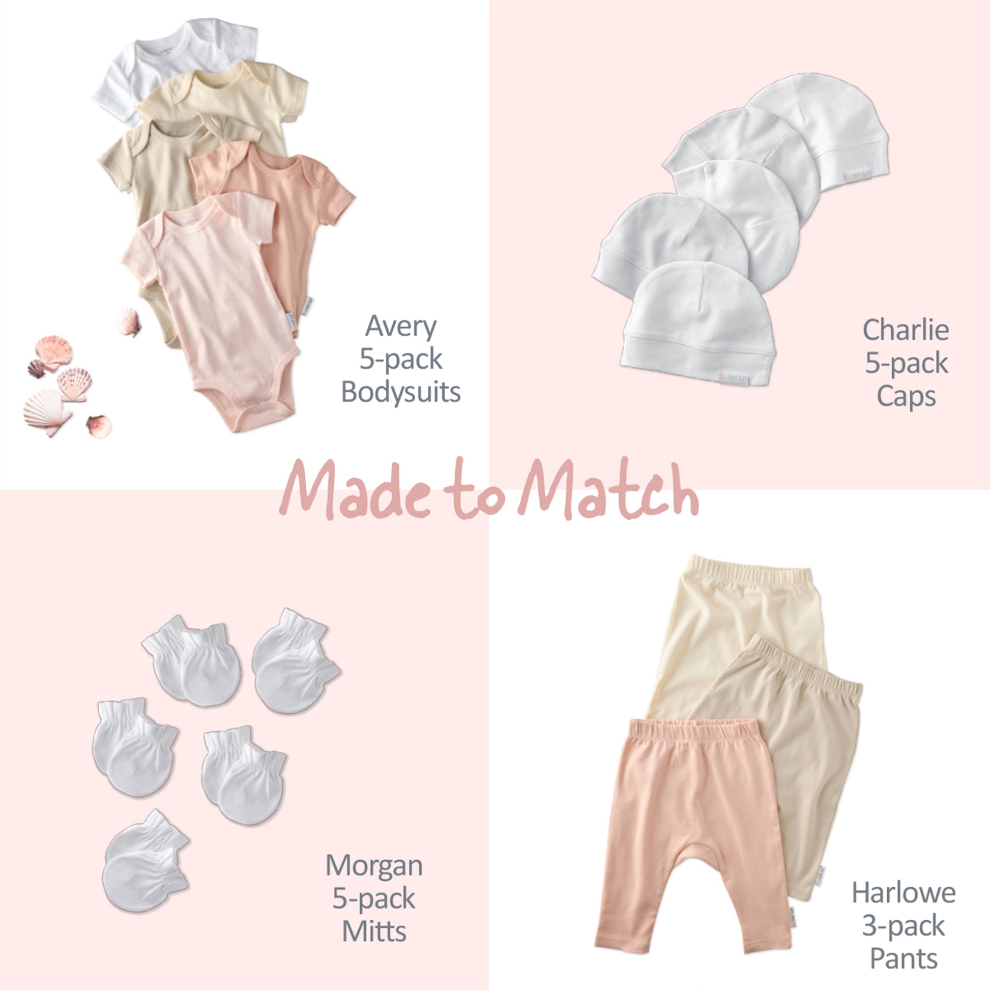 Baby girl in pink organic cotton bodysuit — Butterblu Ashley long sleeve ruffle bodysuit in Pink Sunrise
