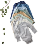 10-Pack Long Sleeve Seafoam Terra Rainbow Onesie Bodysuits