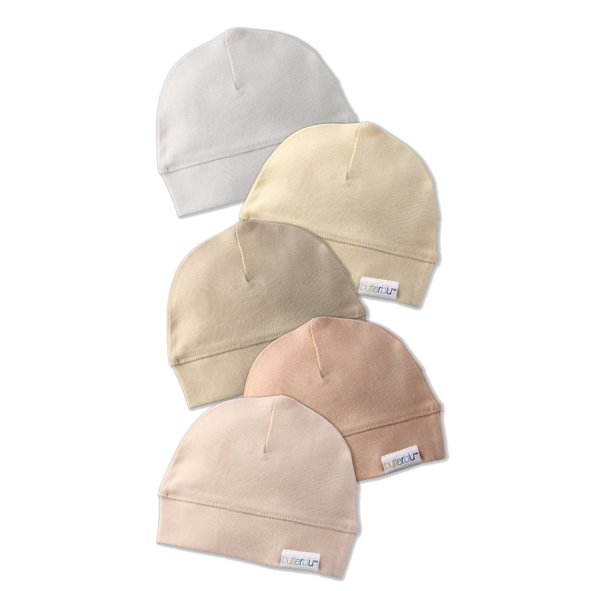 5-pack of Charlie baby hats in Pink Sunrise