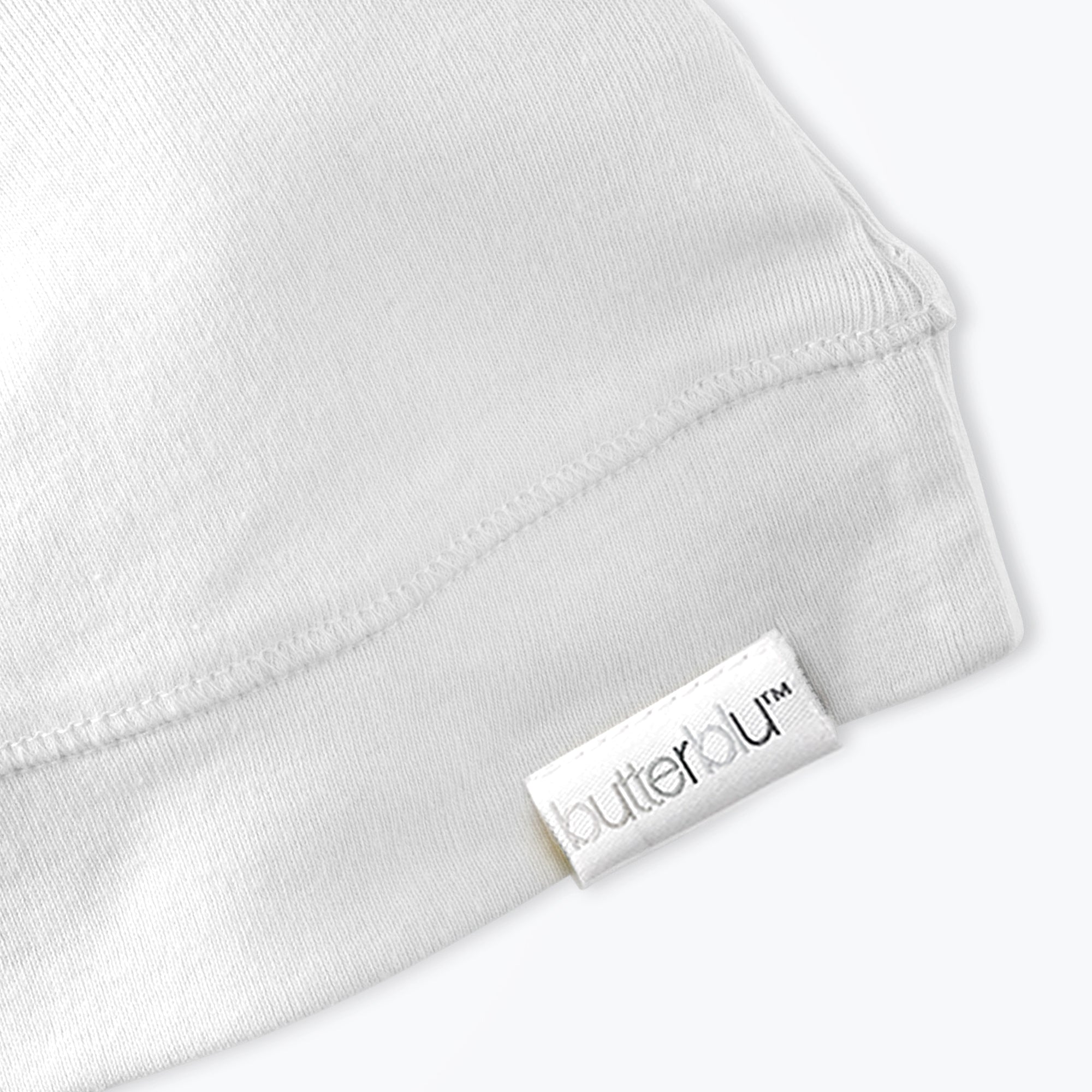 Gray fabric with a 'butterdu' label on a light gray background