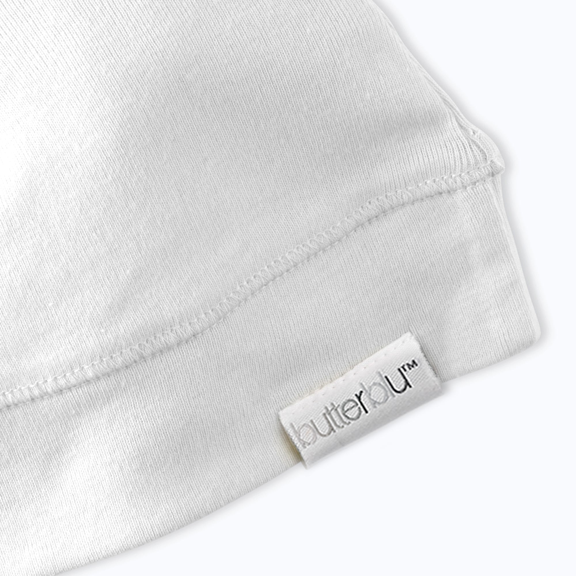 Gray fabric with a 'butterdu' label on a light gray background