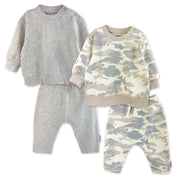 CREW 4-Piece Crew Neck Sweatshirt and Jogger Set