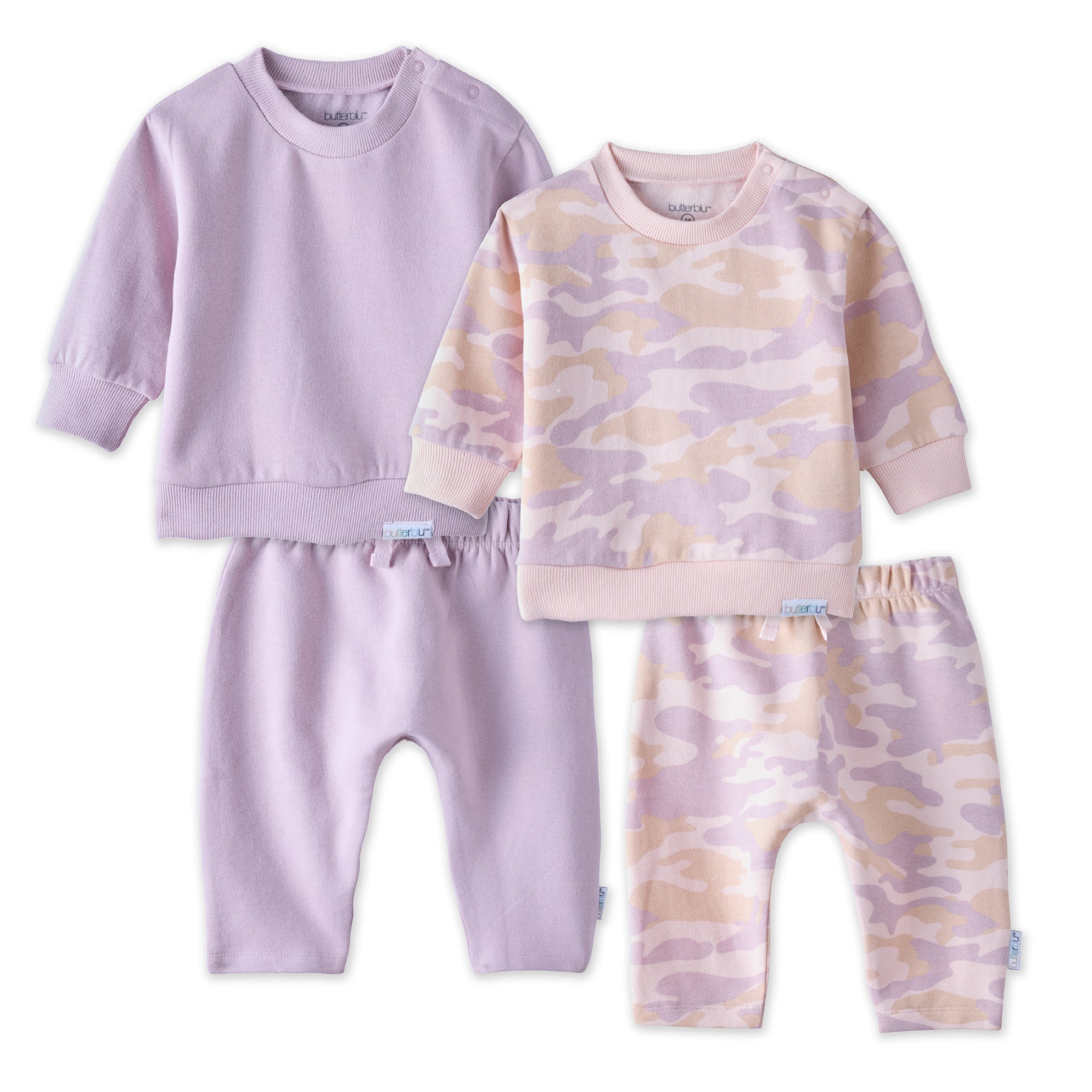 CREW 4-Piece Crew Neck Sweatshirt and Jogger Set