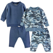 CREW 4-Piece Crew Neck Sweatshirt and Jogger Set