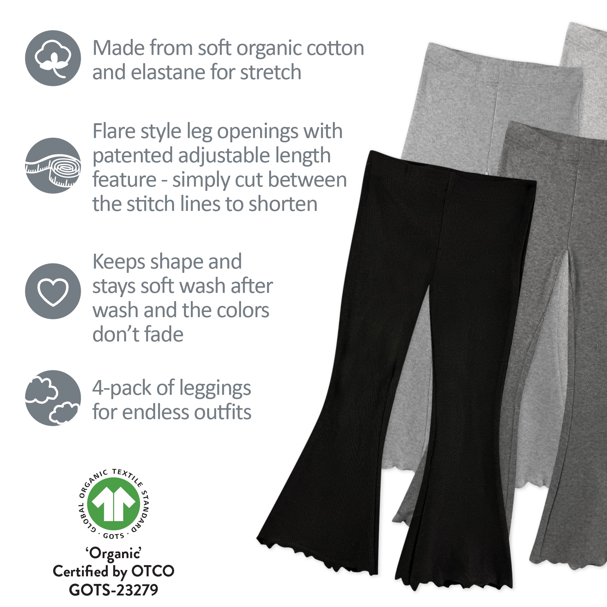 FIORELLA 4-Pack Flare Legging