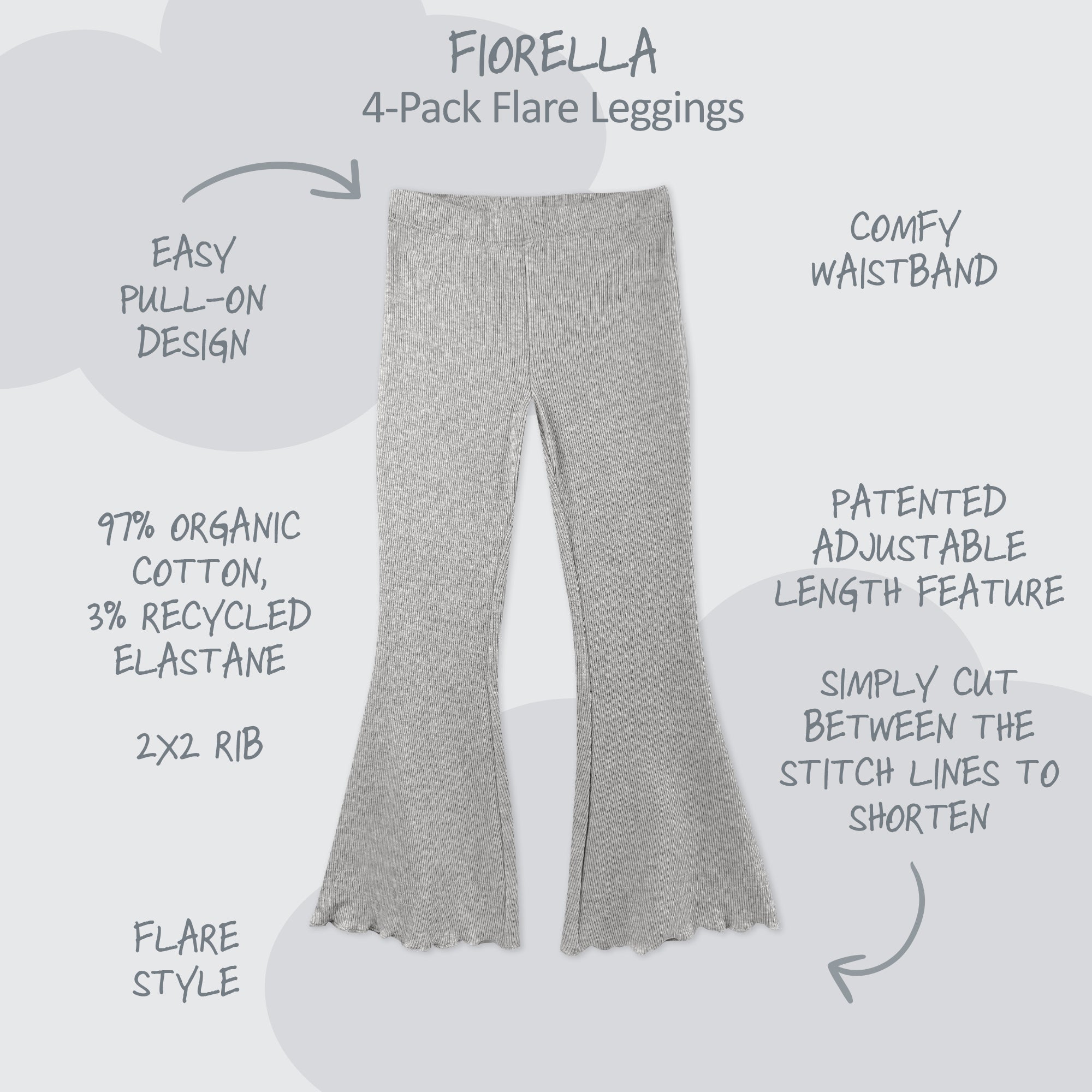 FIORELLA 4-Pack Flare Legging