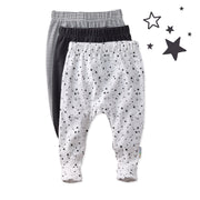 Set of baby pants with star pattern on a white background