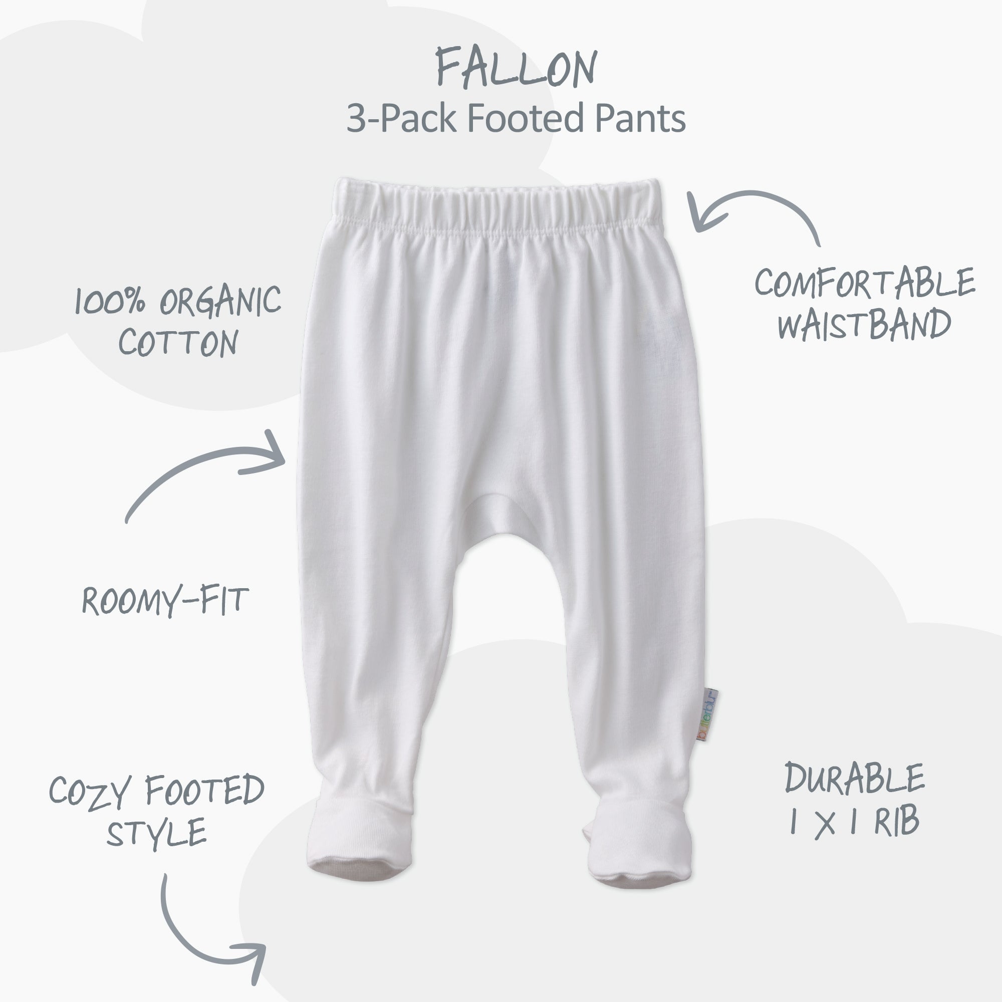 FALLON 3-Pack Footed Pants