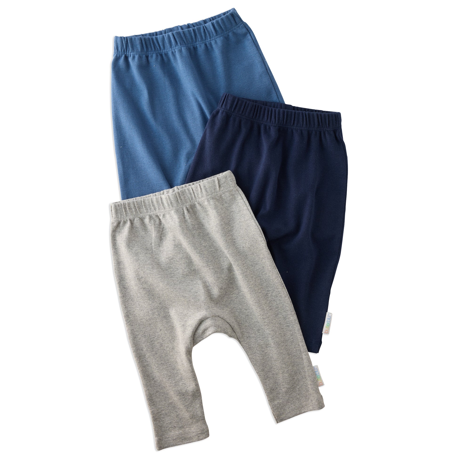 Layout of harem pants in Blue on a white background