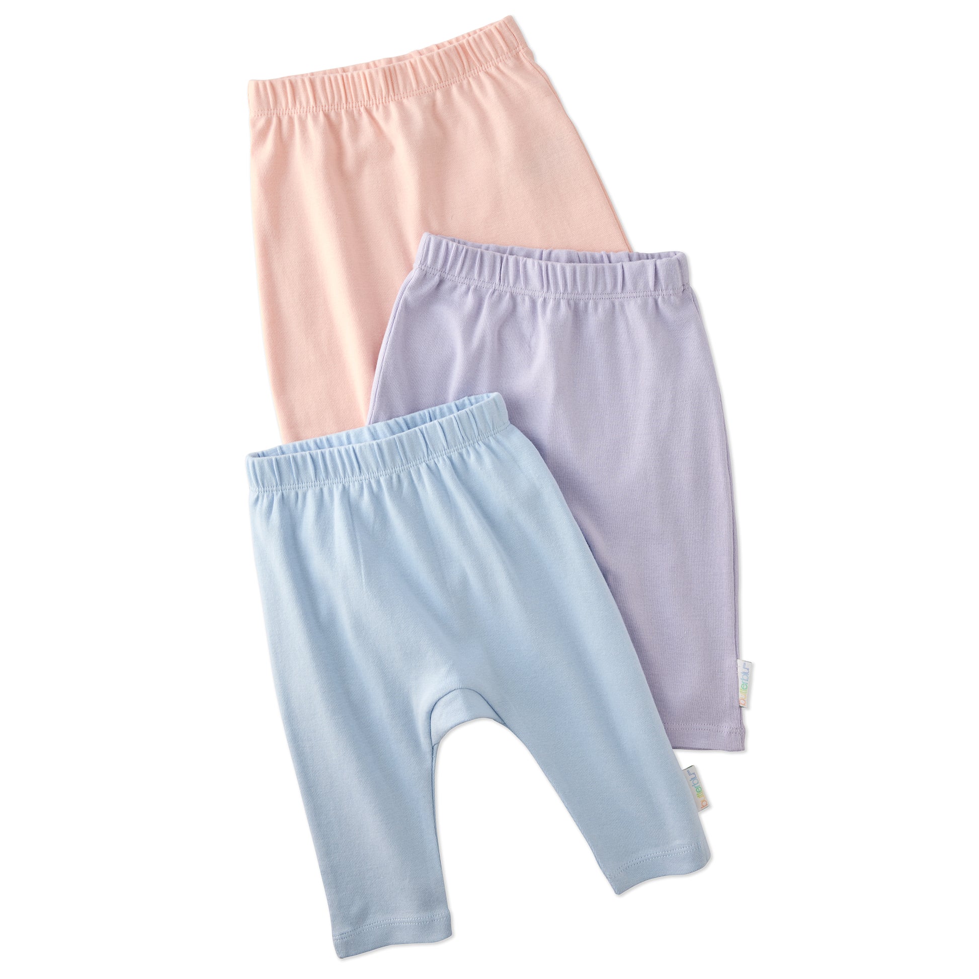 Layout of harem pants in Haze on a white background
