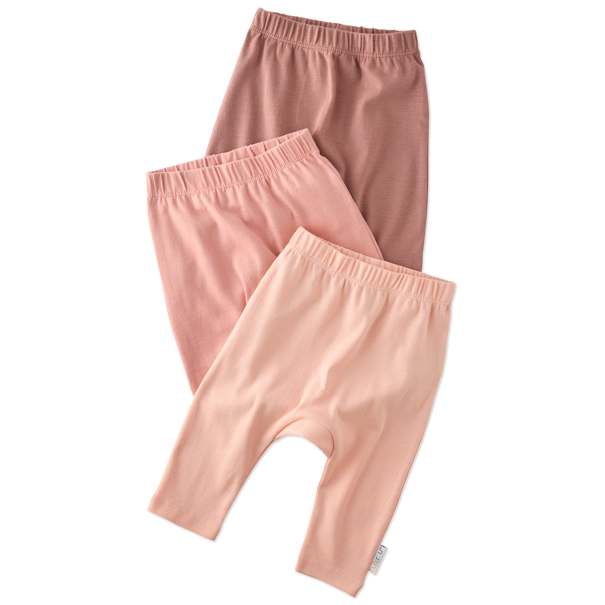 Layout of harem pants in Sunset on a white background
