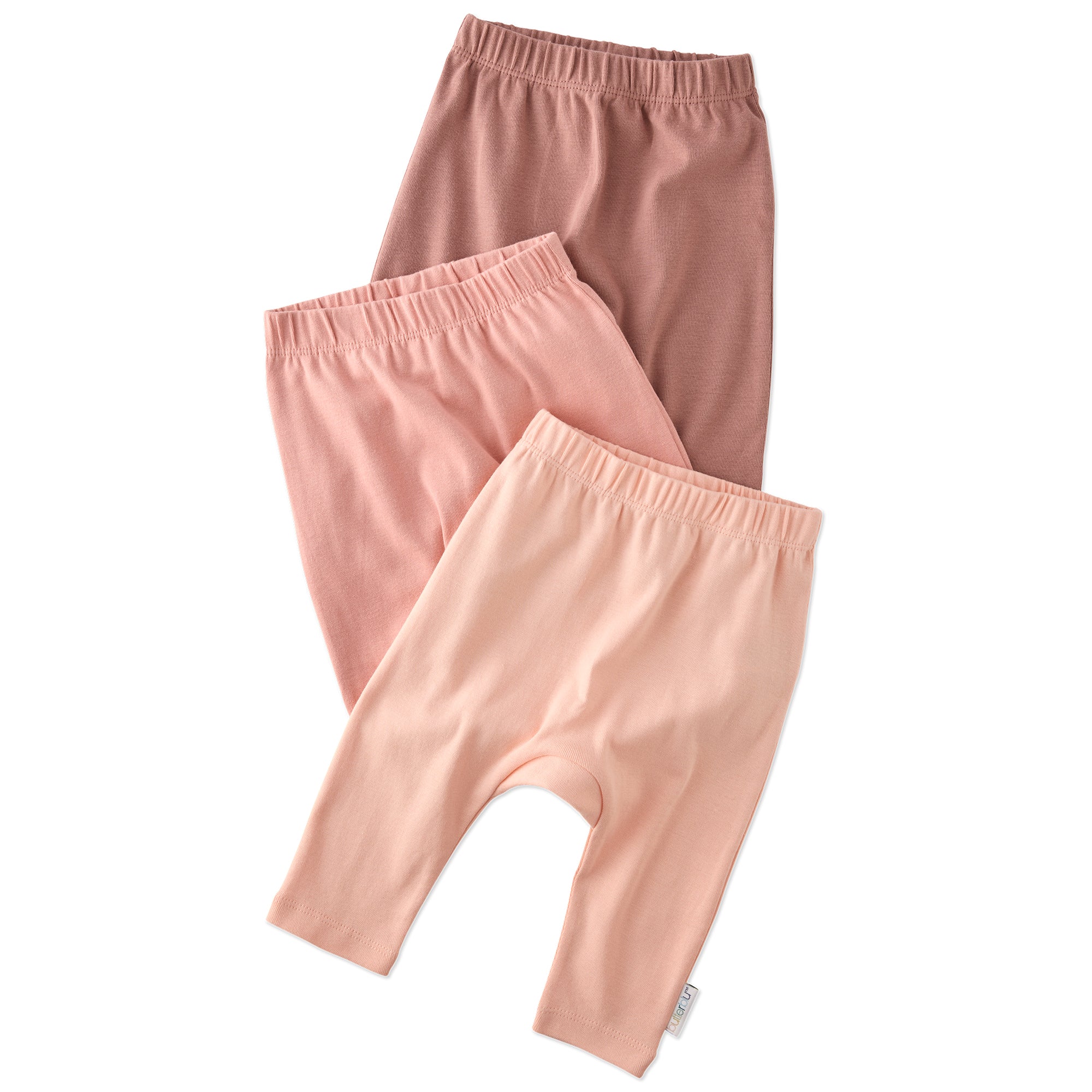 Layout of harem pants in Sunset on a white background
