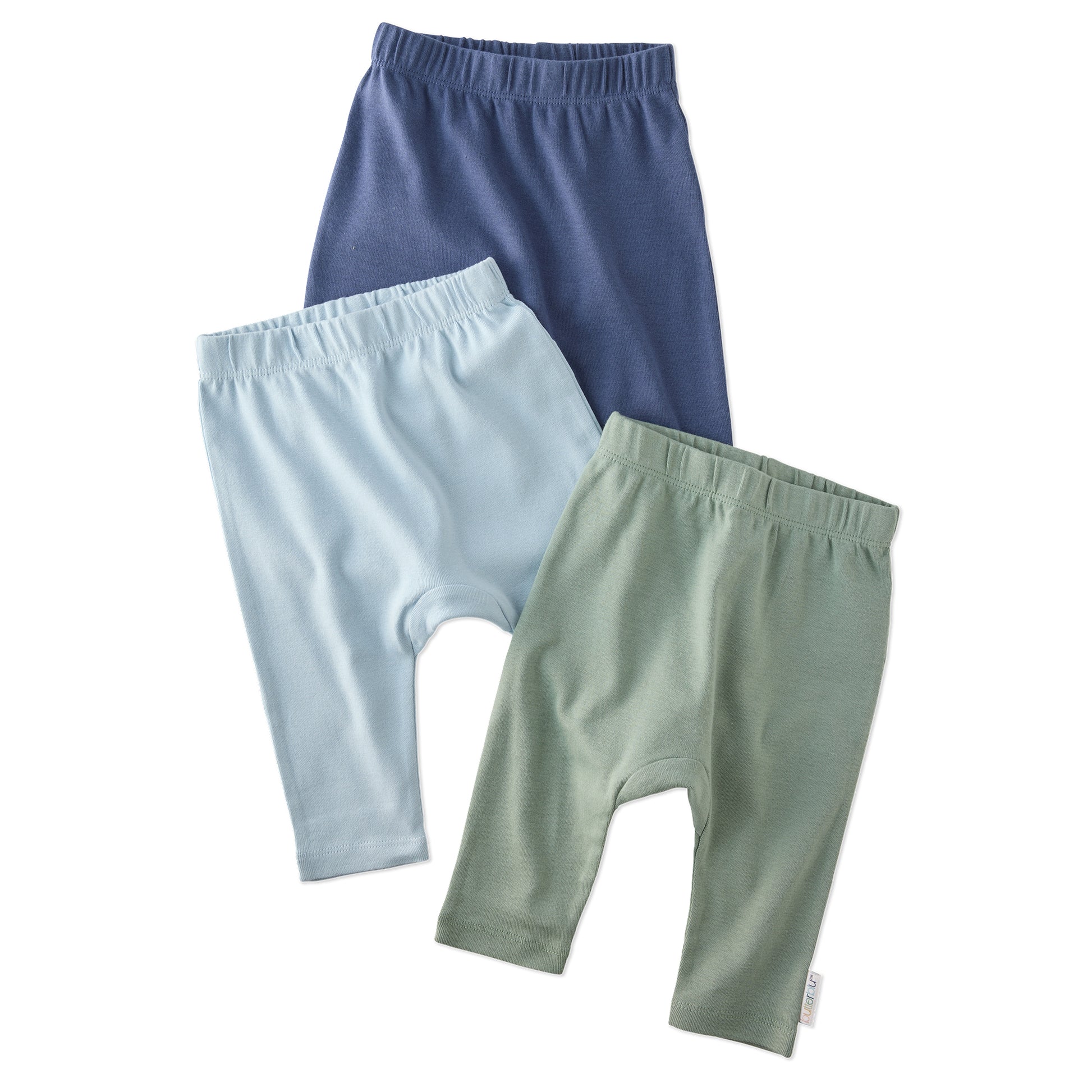 Layout of harem pants in Terra on a white background
