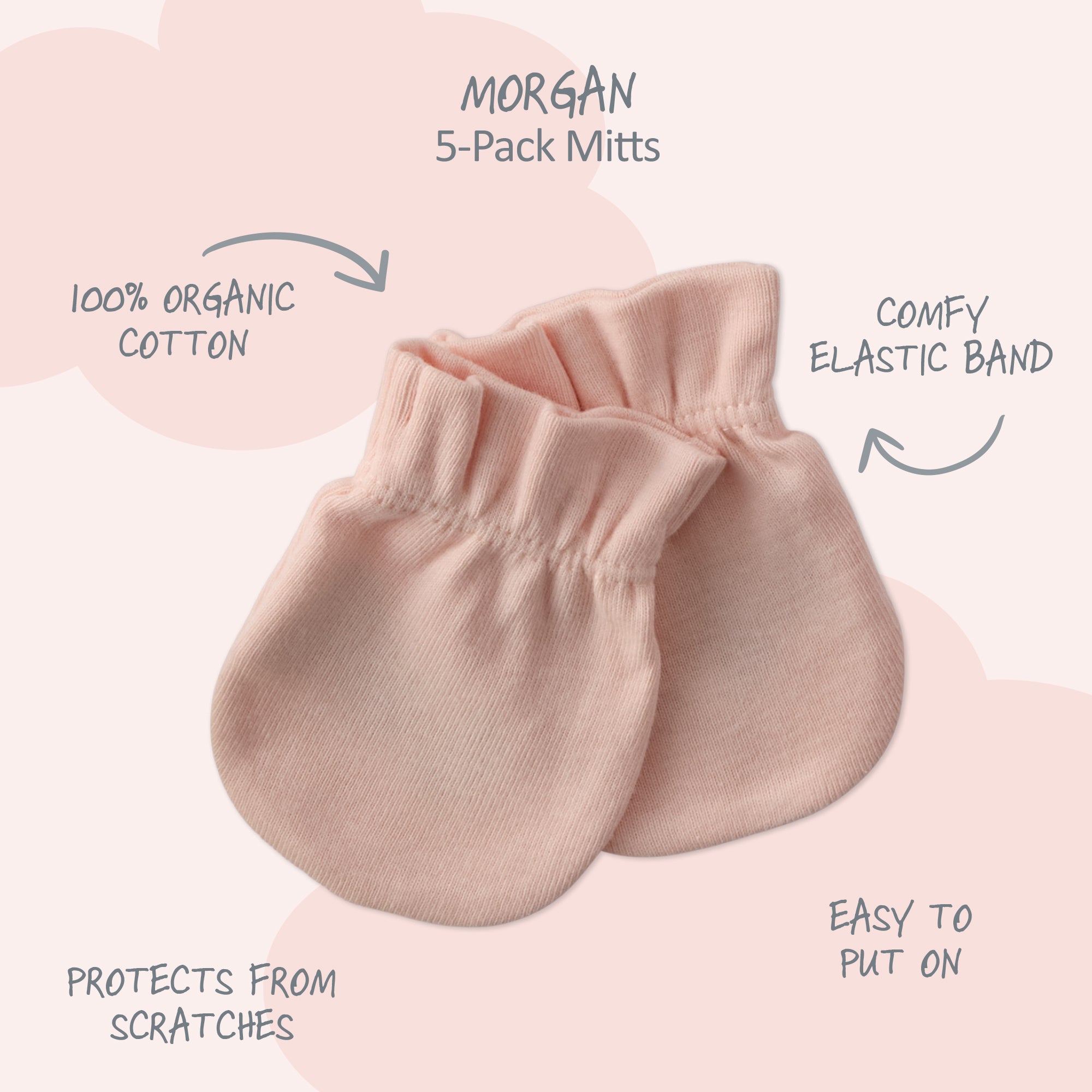Morgan mitts with product descriptions 
