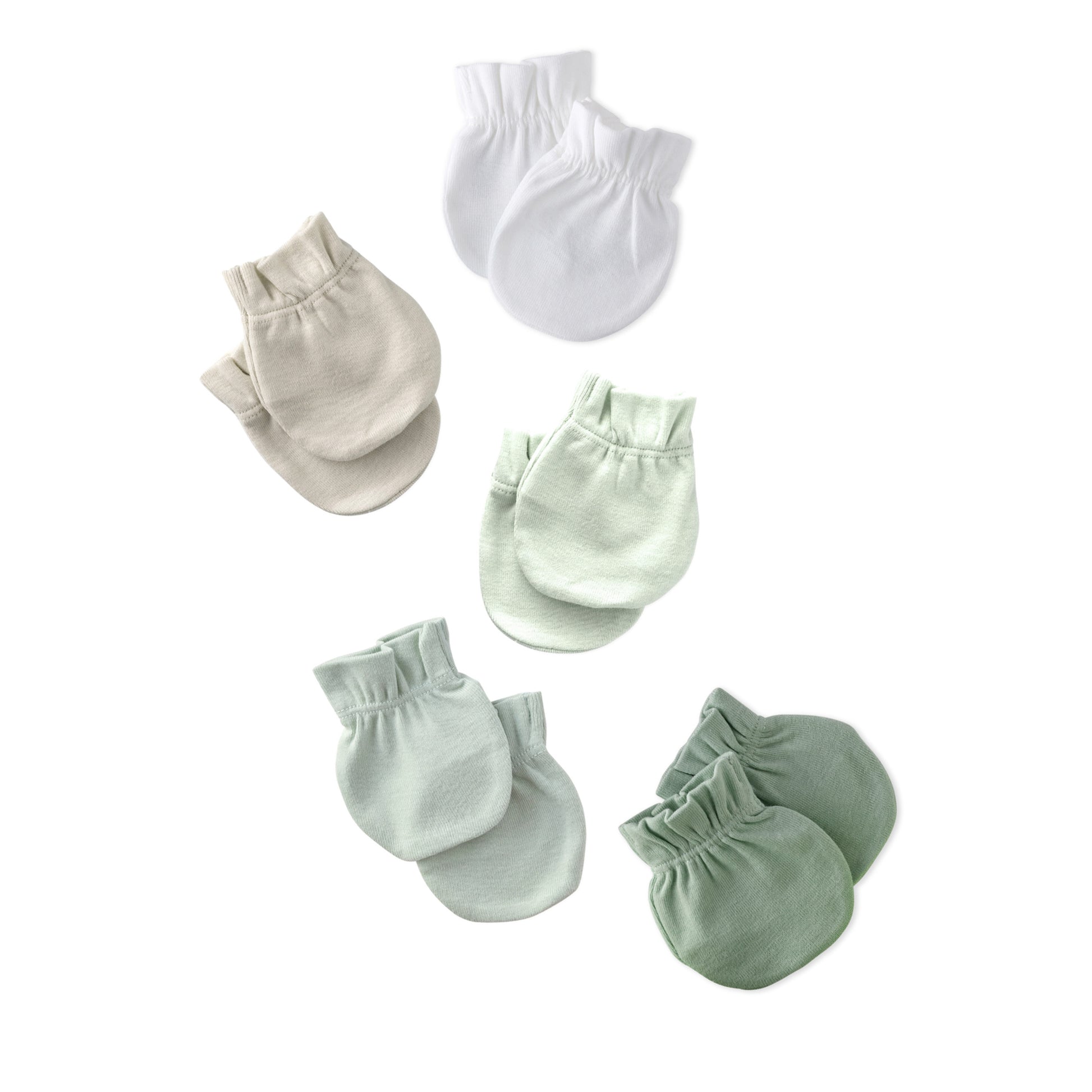 5-Pack Morgan Mitts in Sage on a white background