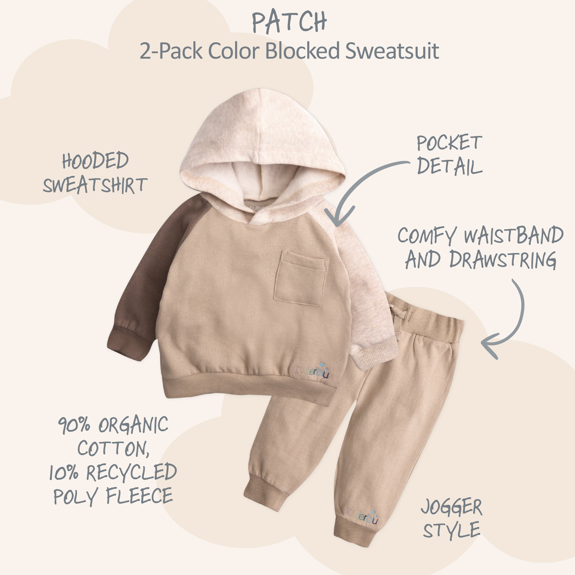 PATCH Colorblock Hoodie and Jogger Set