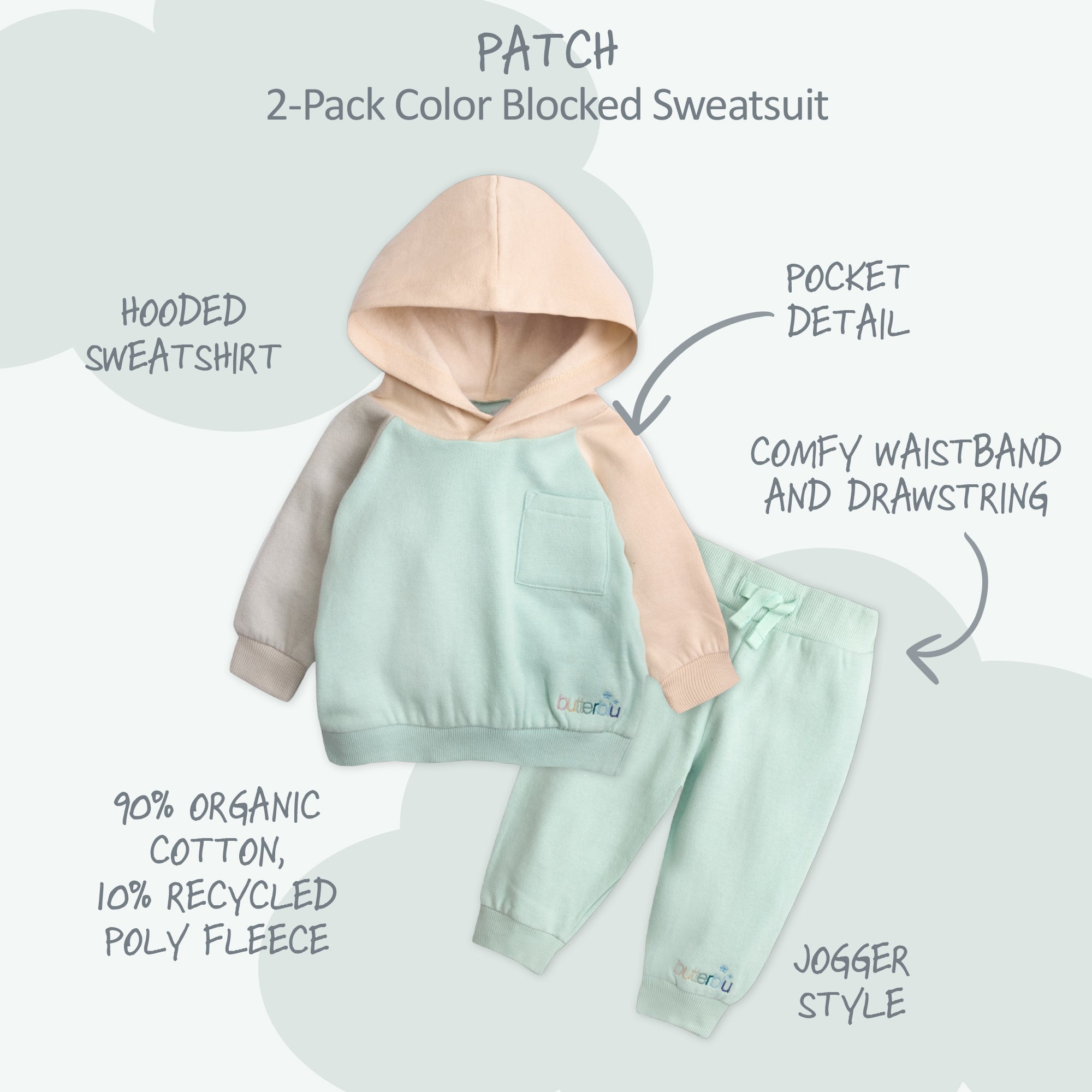 PATCH Colorblock Hoodie and Jogger Set