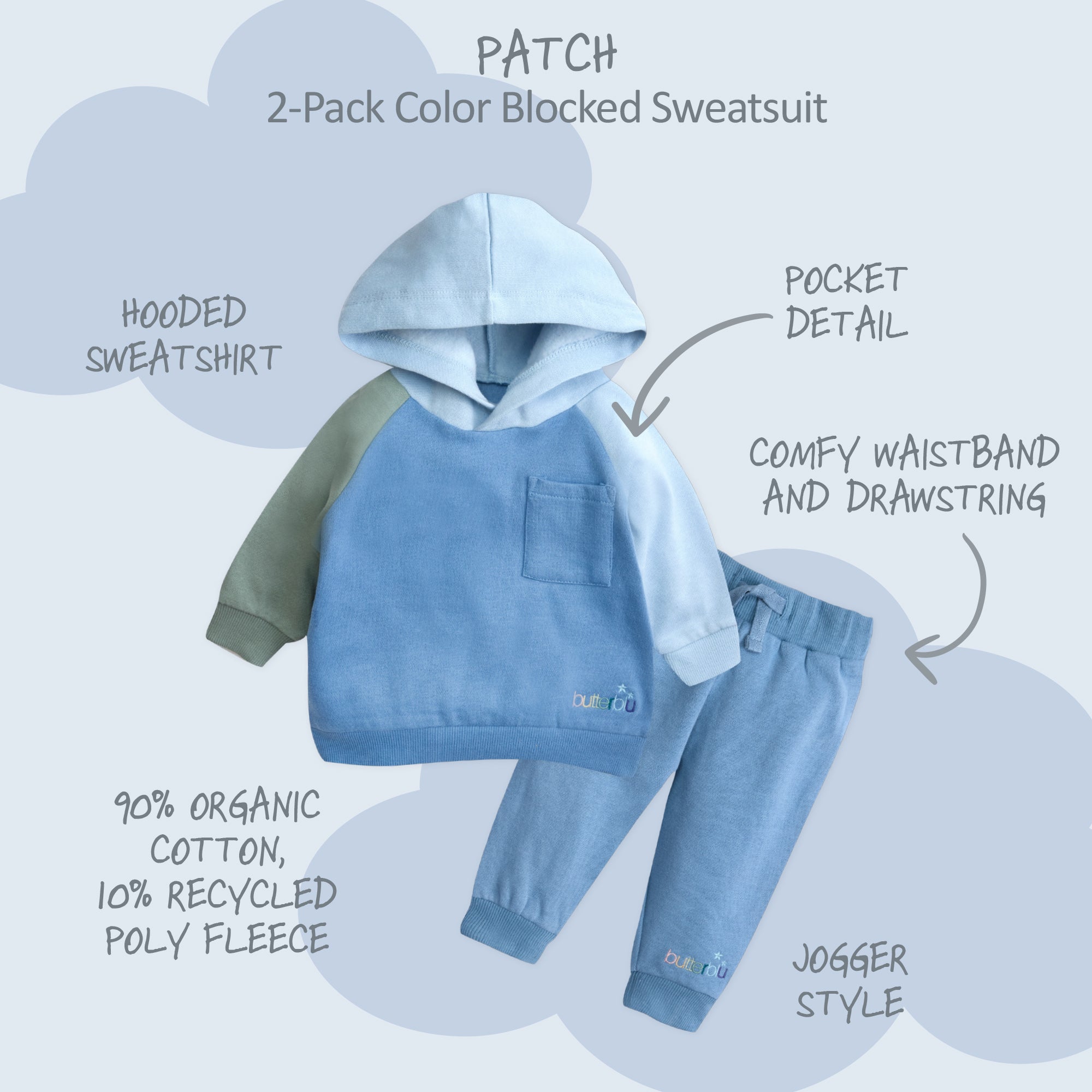 PATCH Colorblock Hoodie and Jogger Set