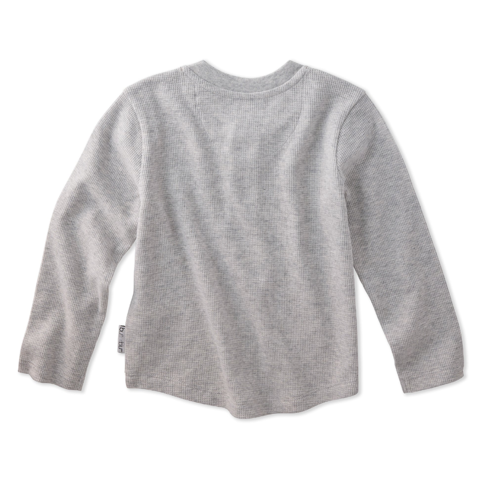 Gray long-sleeve shirt on a white background