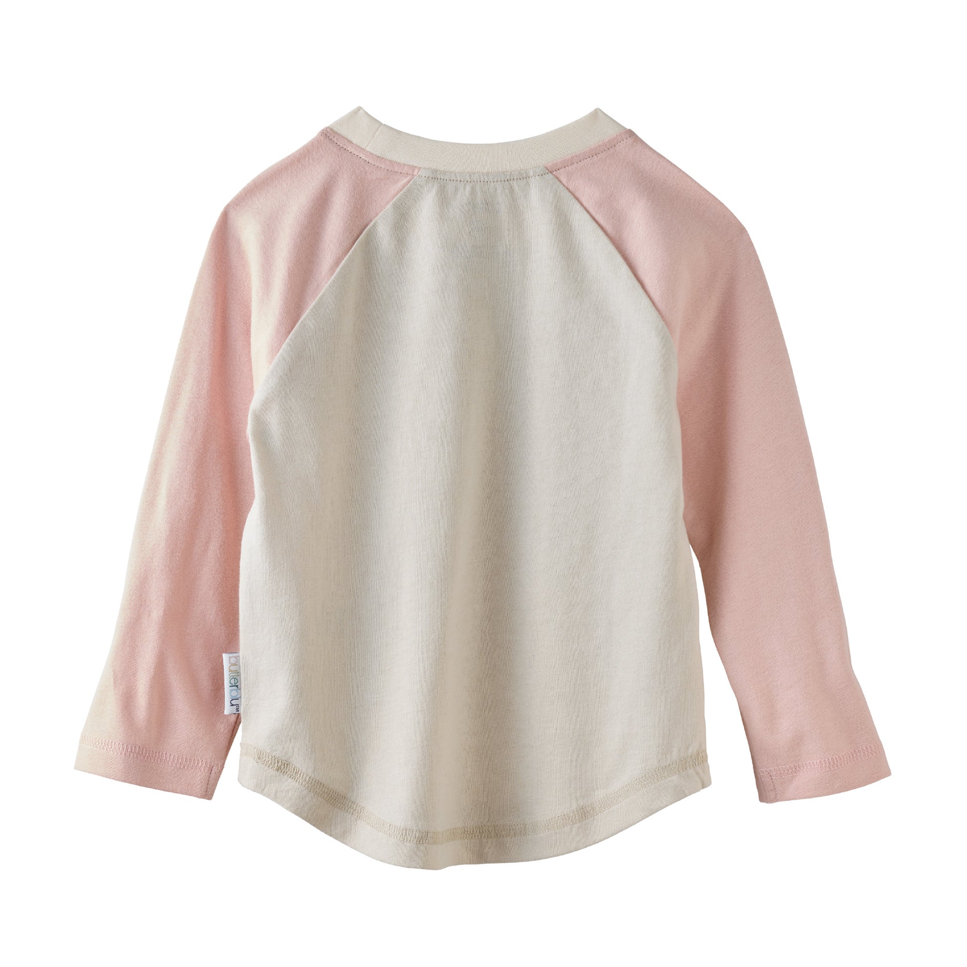 Butterblu Rookie 3-pack baseball tee in Pink Sunrise — GOTS-certified organic cotton toddler tees