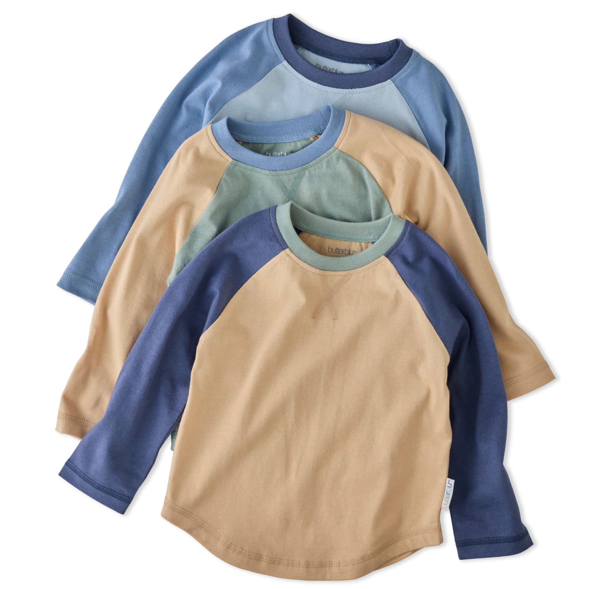 Rookie Baseball Tee 3 pack layout in Terra on a white background