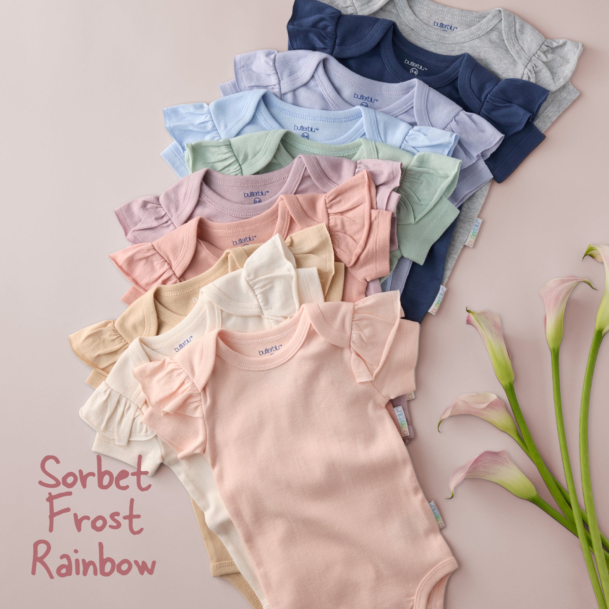 RORY 10-Pack Short Sleeve Ruffle Bodysuits