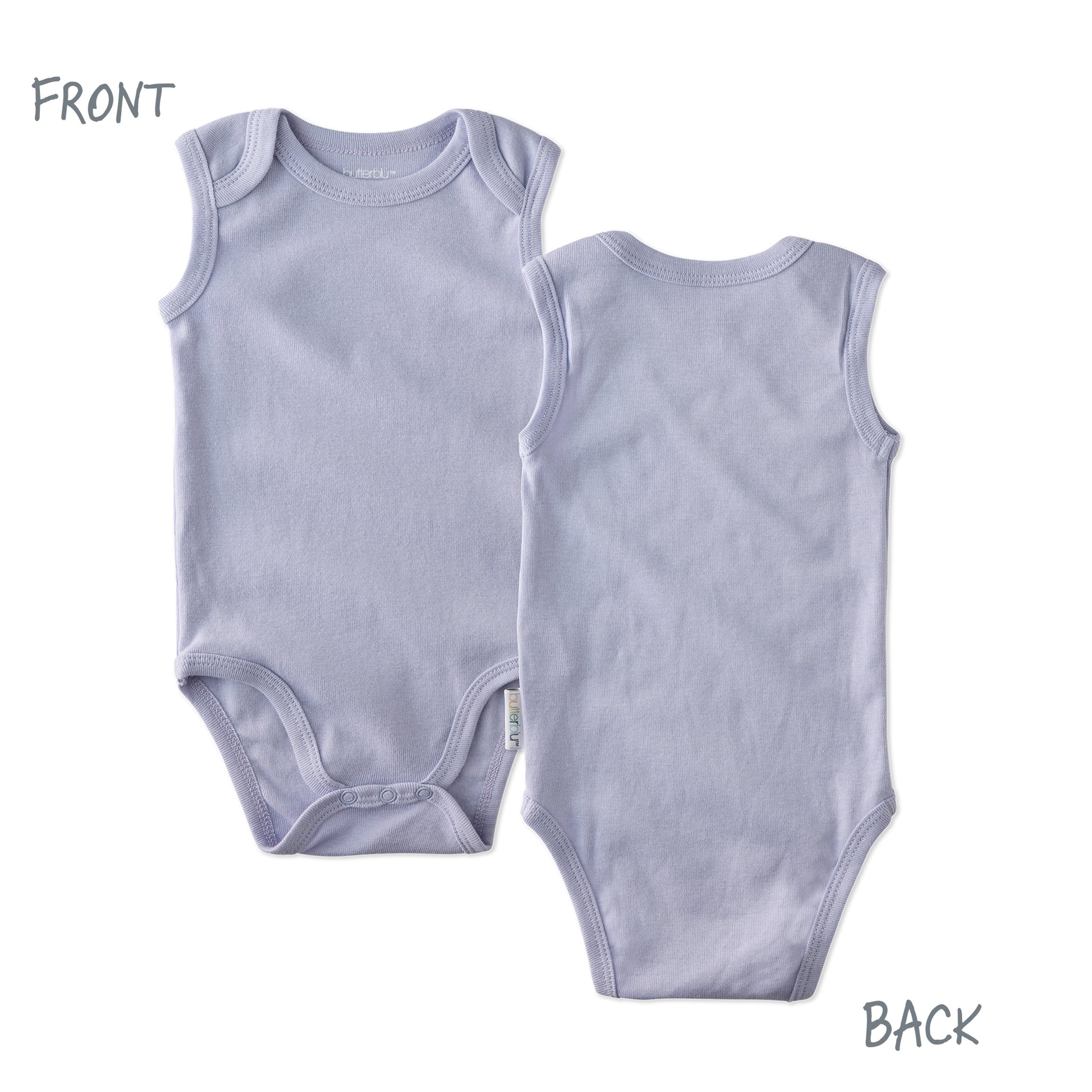 Front and back of sleeveless bodysuit
