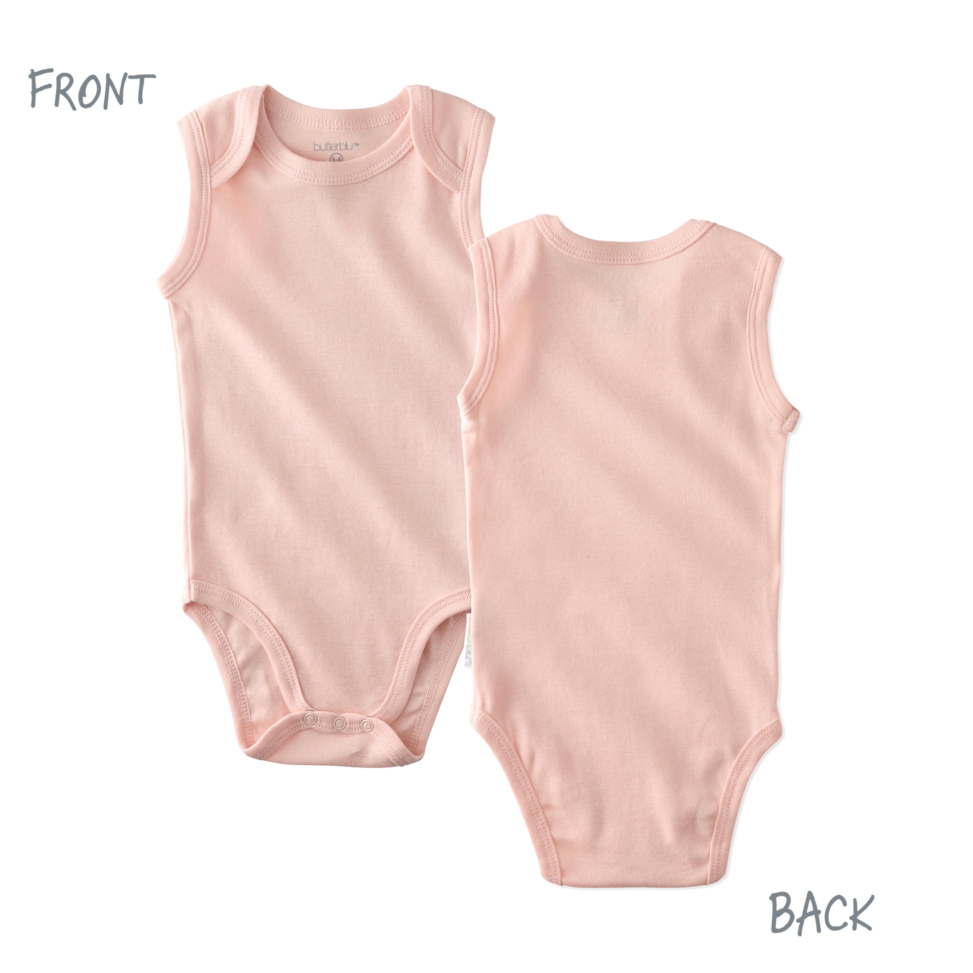 Front and back of sleeveless bodysuit
