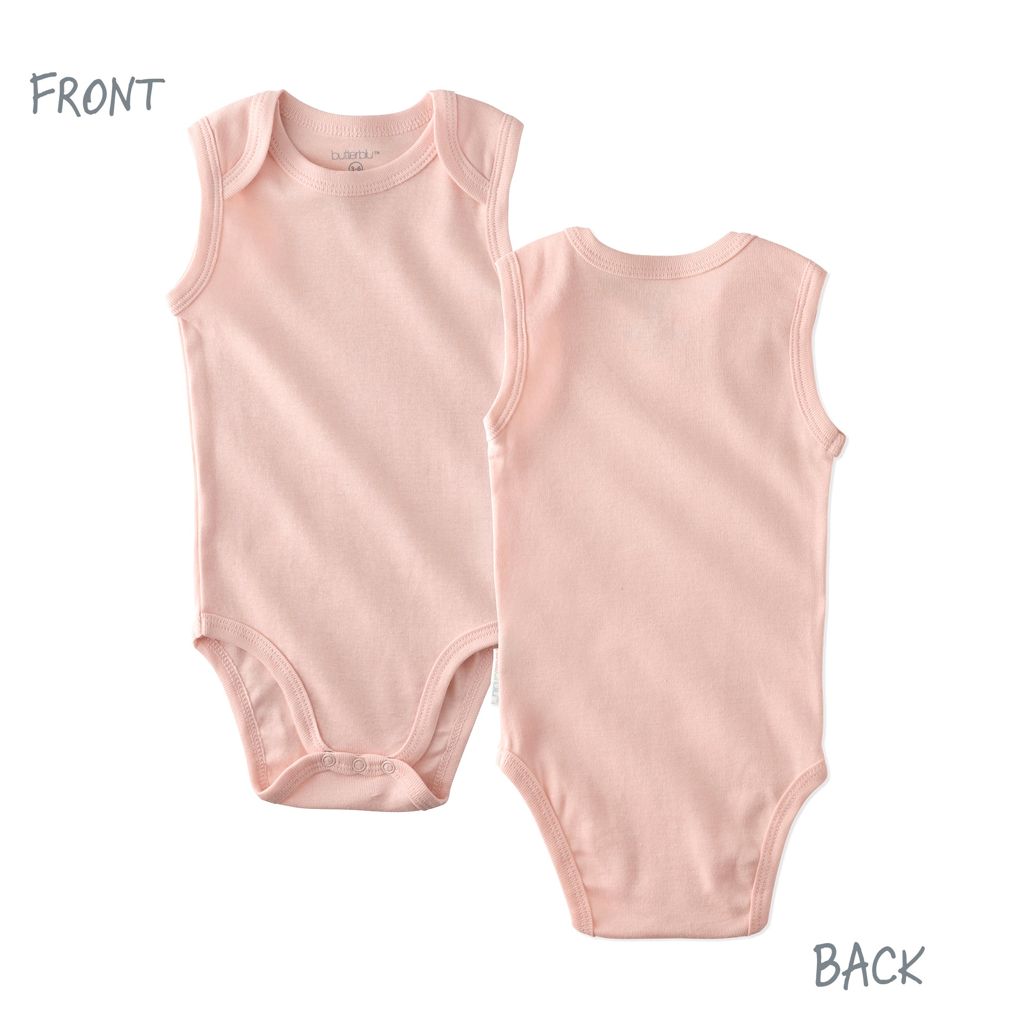 Front and back of sleeveless bodysuit
