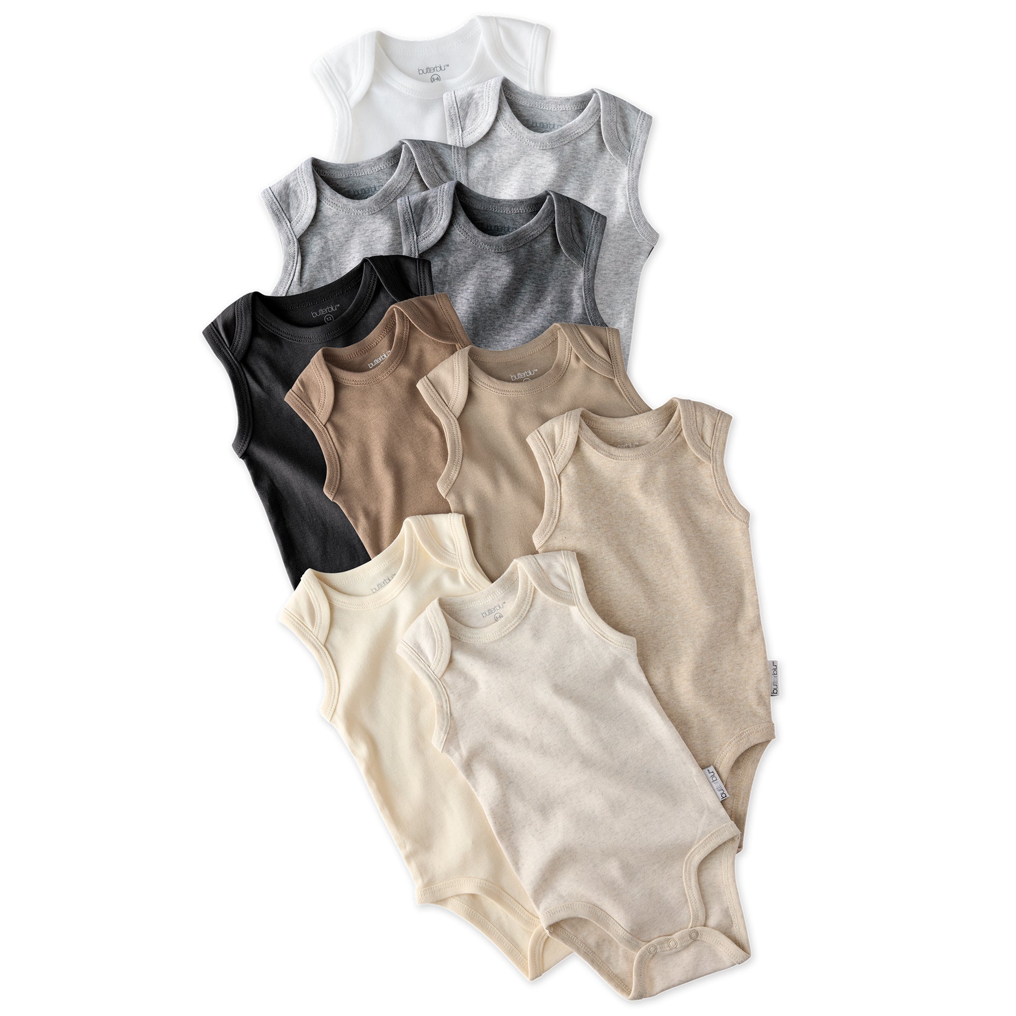 SAM 10-Pack Sleeveless Bodysuits