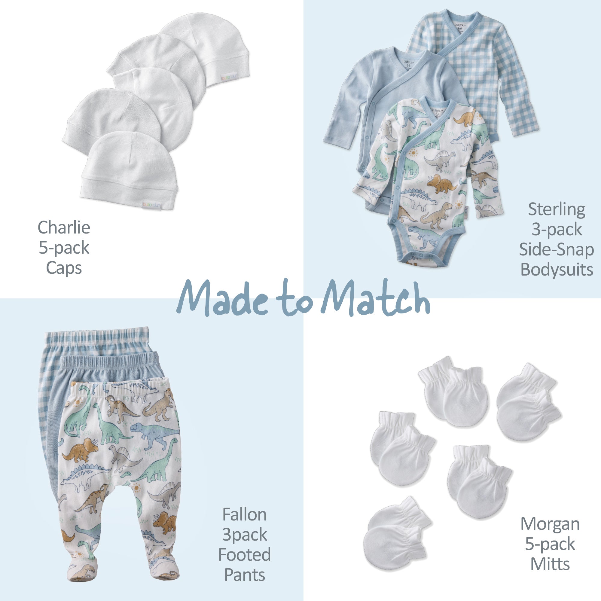 STERLING 3-Pack Side Snap Bodysuit
