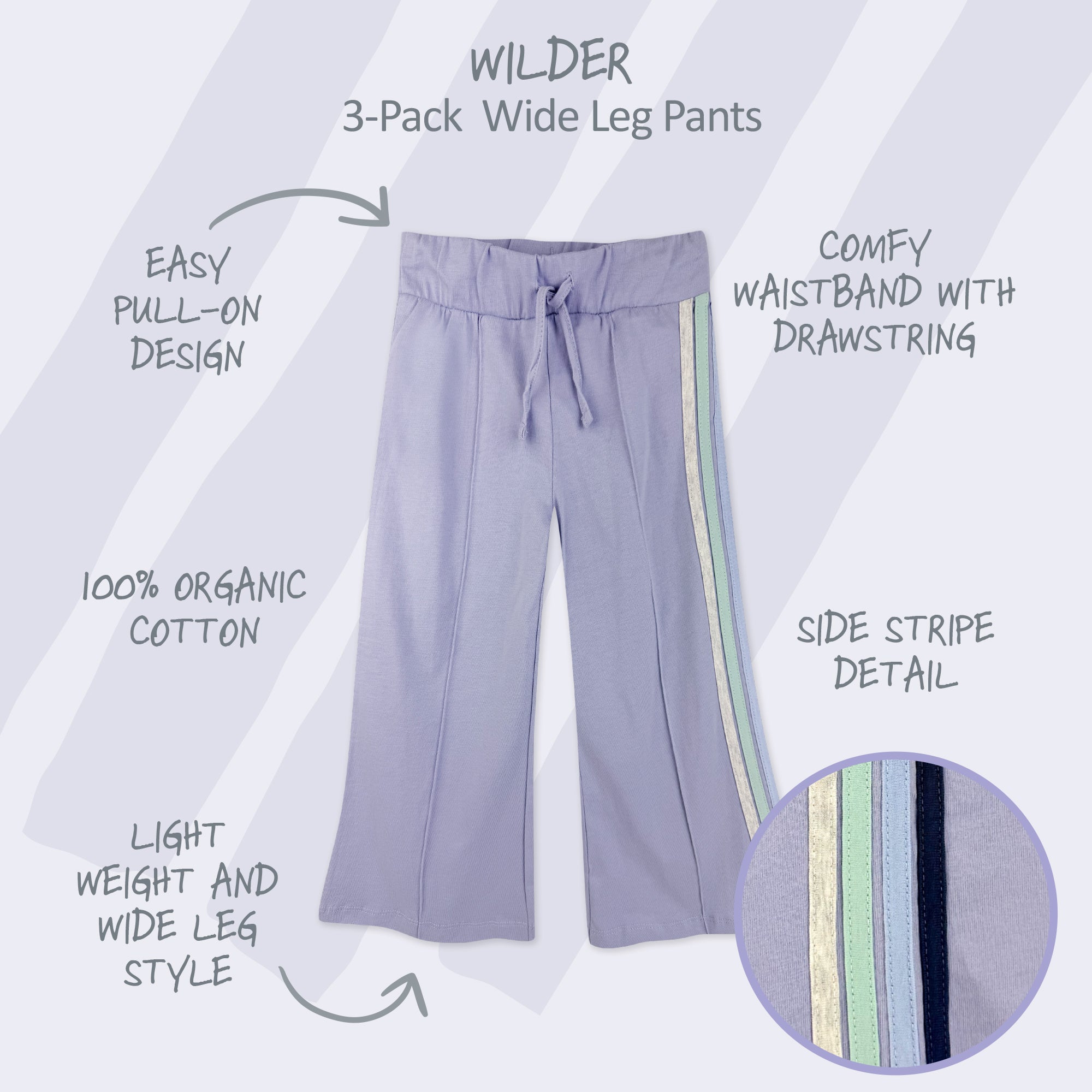 WILDER 3-Pack Wide Leg Sweatpants