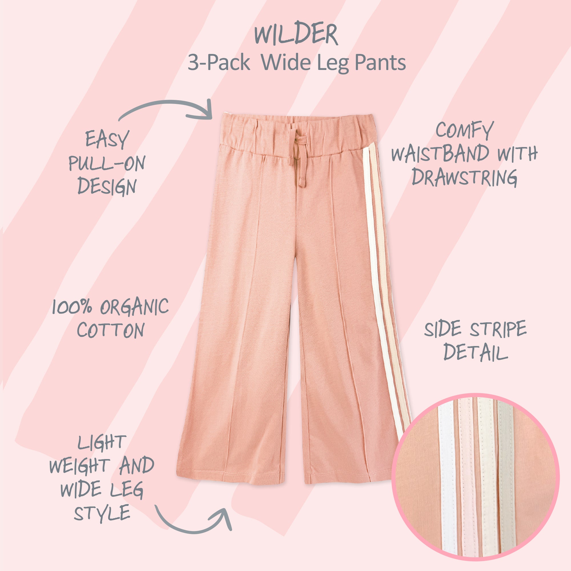 WILDER 3-Pack Wide Leg Sweatpants