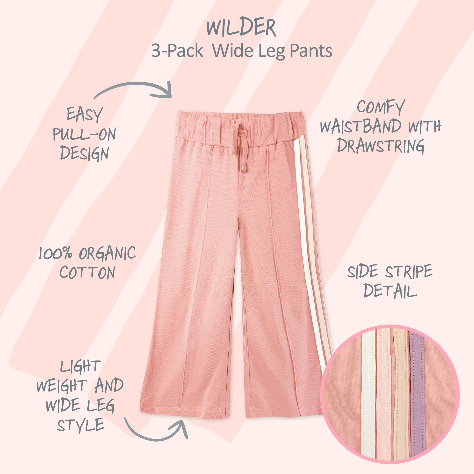 WILDER 3-Pack Wide Leg Sweatpants
