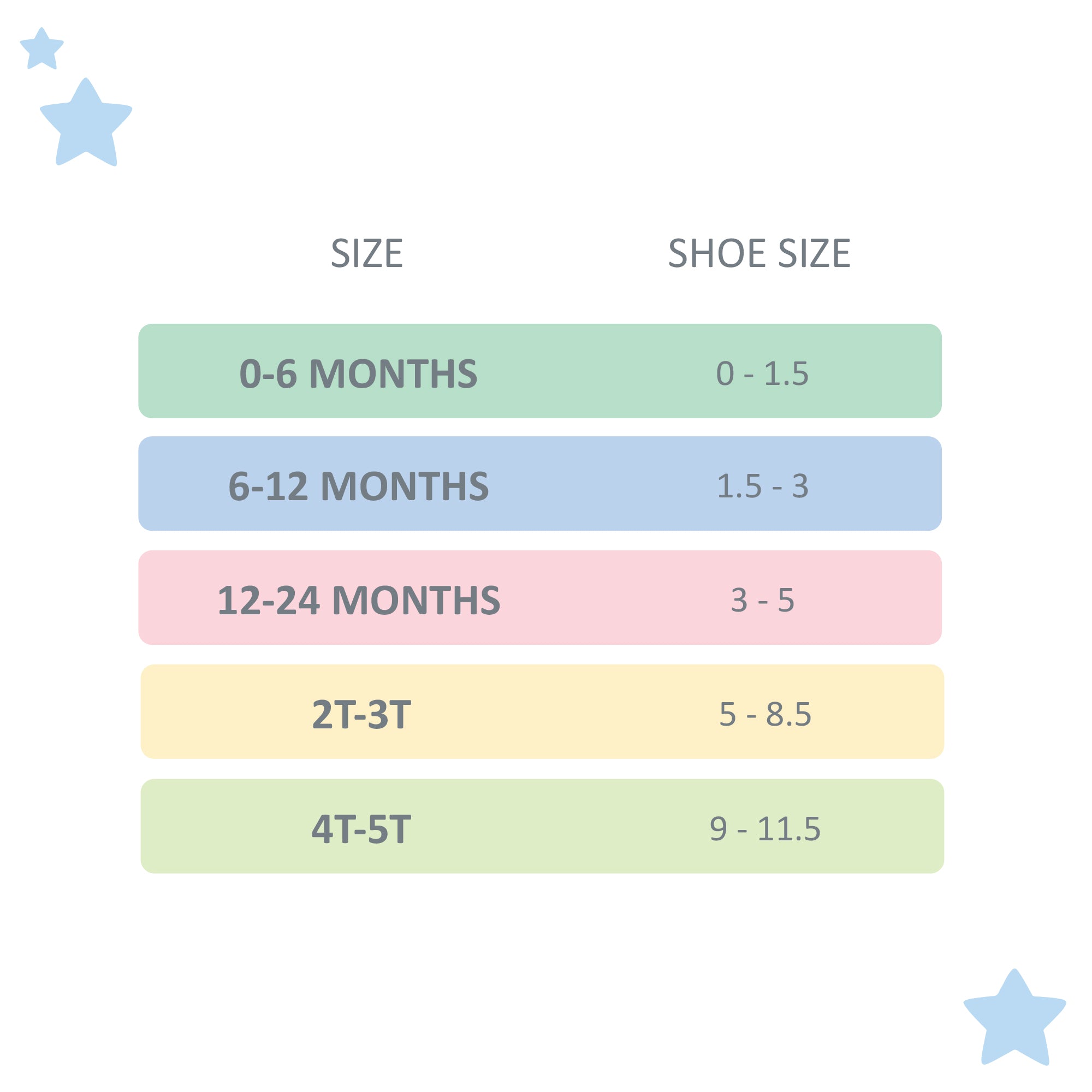 Sock Size Chart