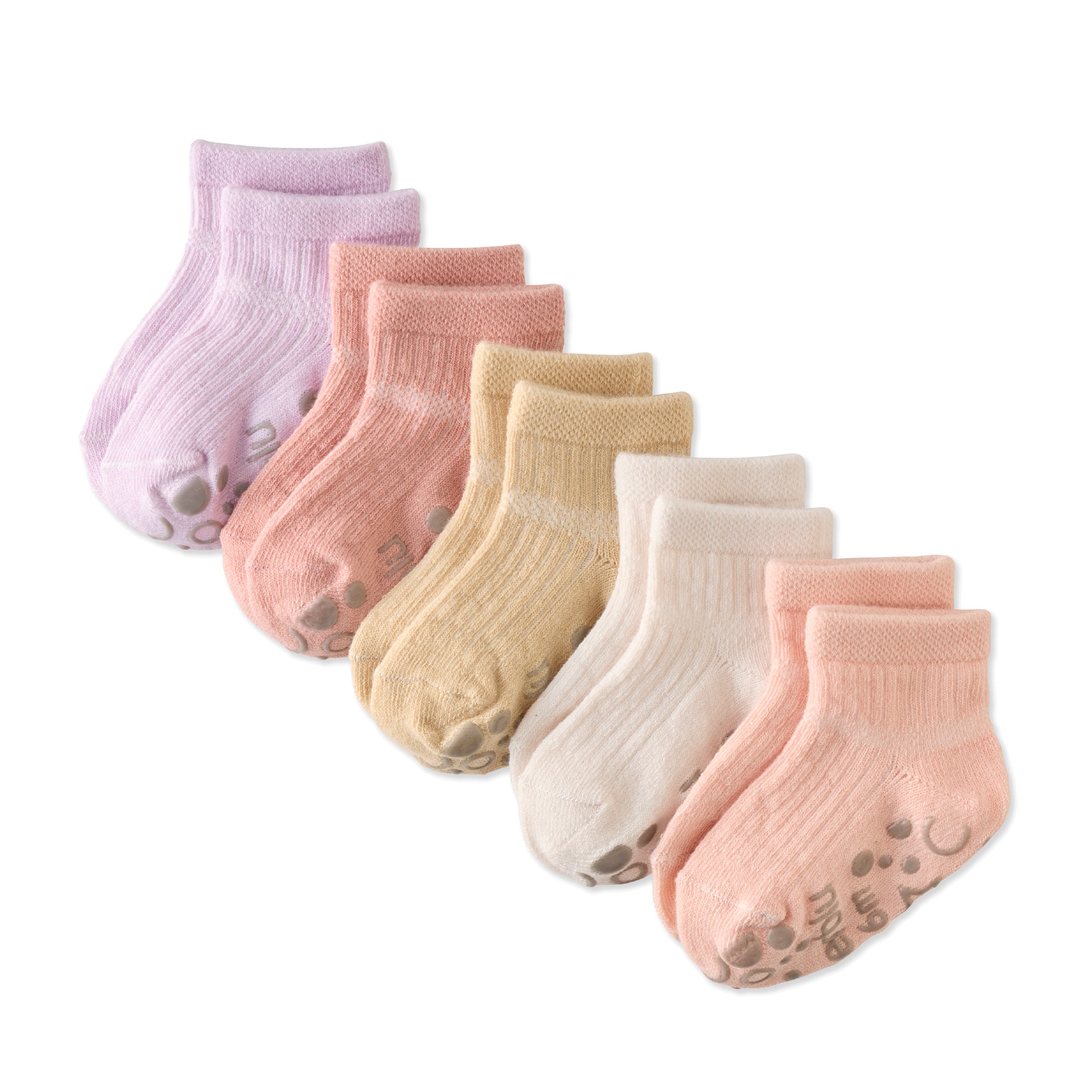 Layout of Zuri Sock 5 pack in Sorbet on a white background