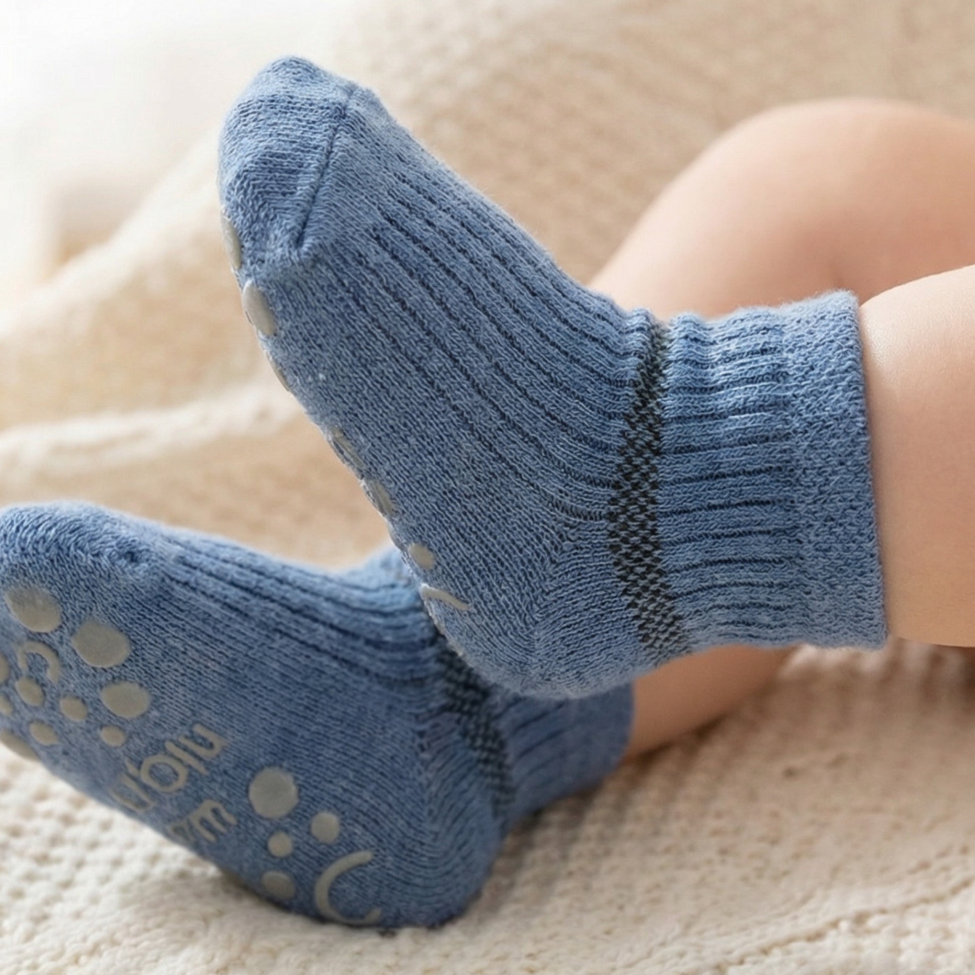 Zuri sock modeled on baby feet
