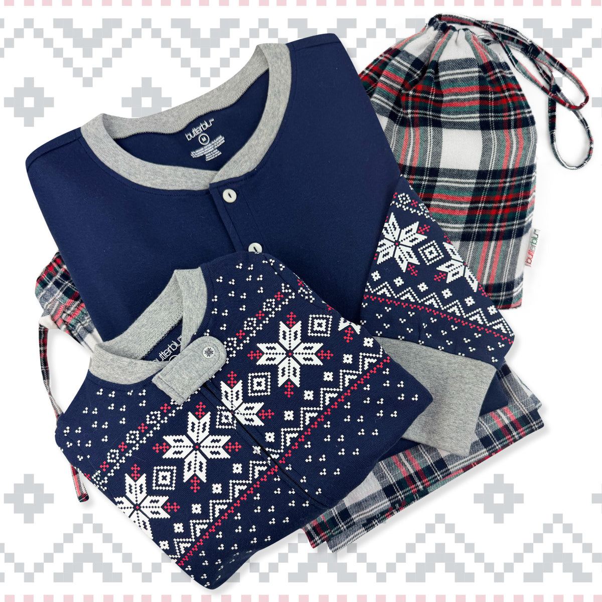 FAIR ISLE + FLANNEL Matching Family Christmas Pajamas