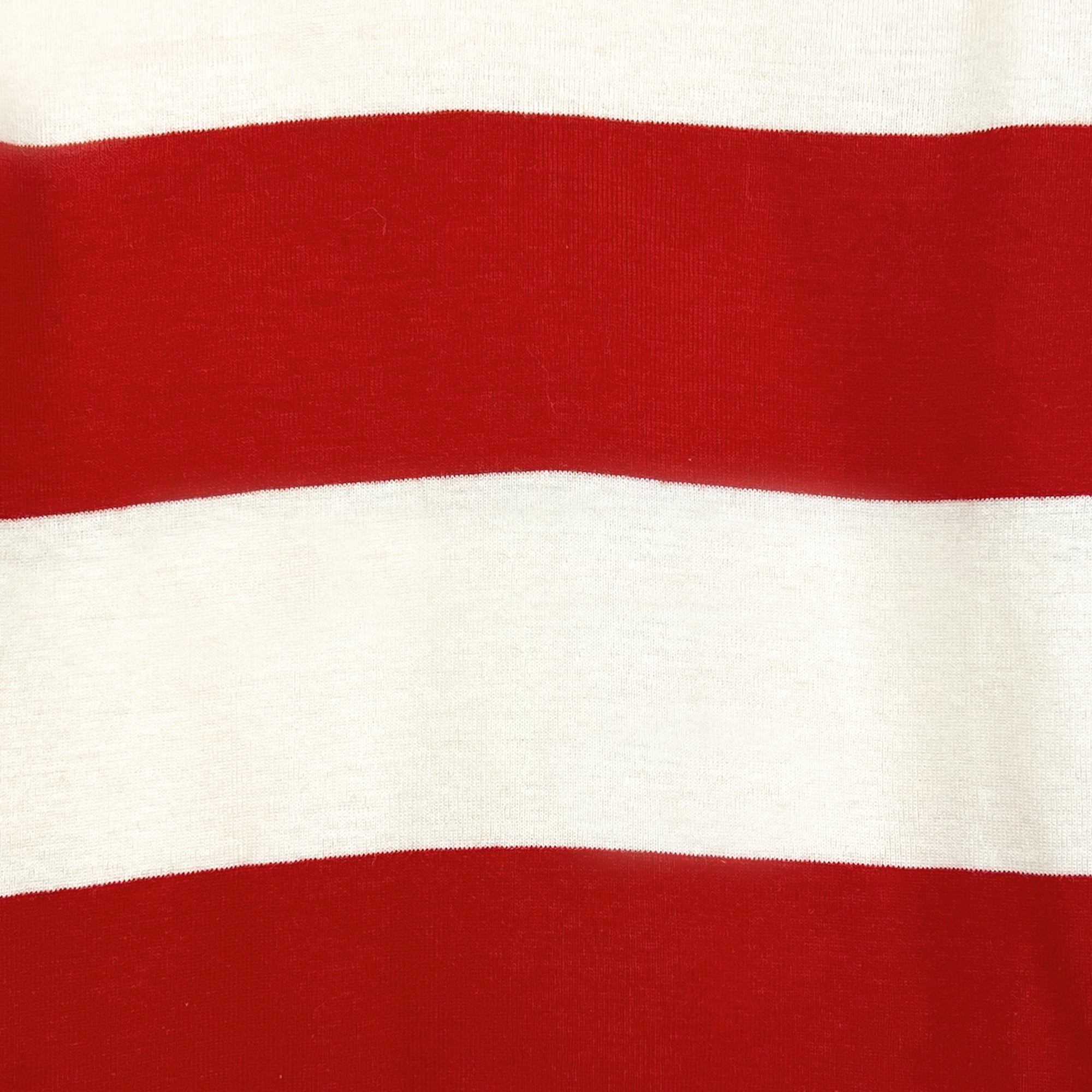 Close-up of red and white striped fabric