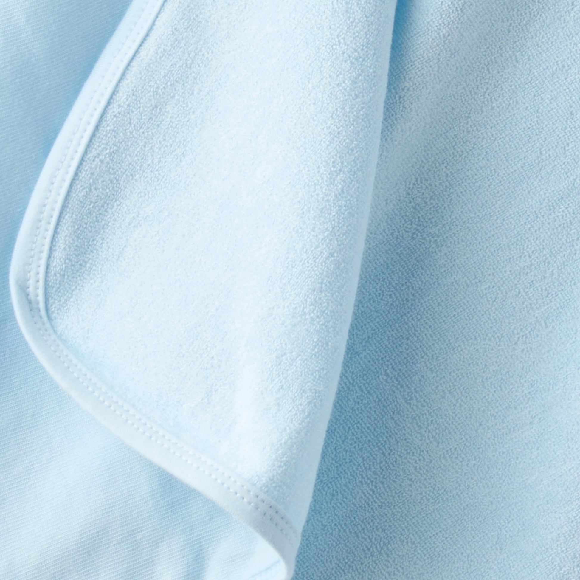 Close up of hooded towel stitching 