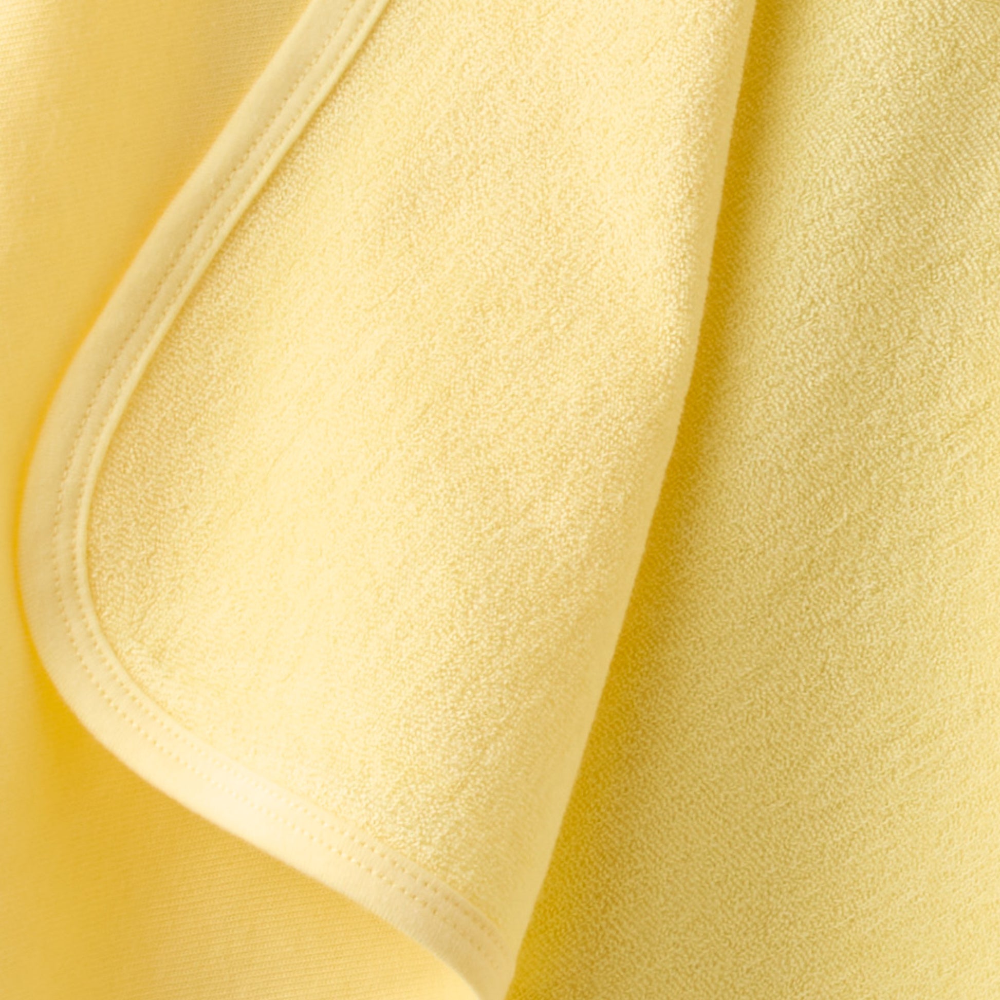 Close up of hooded towel stitching 