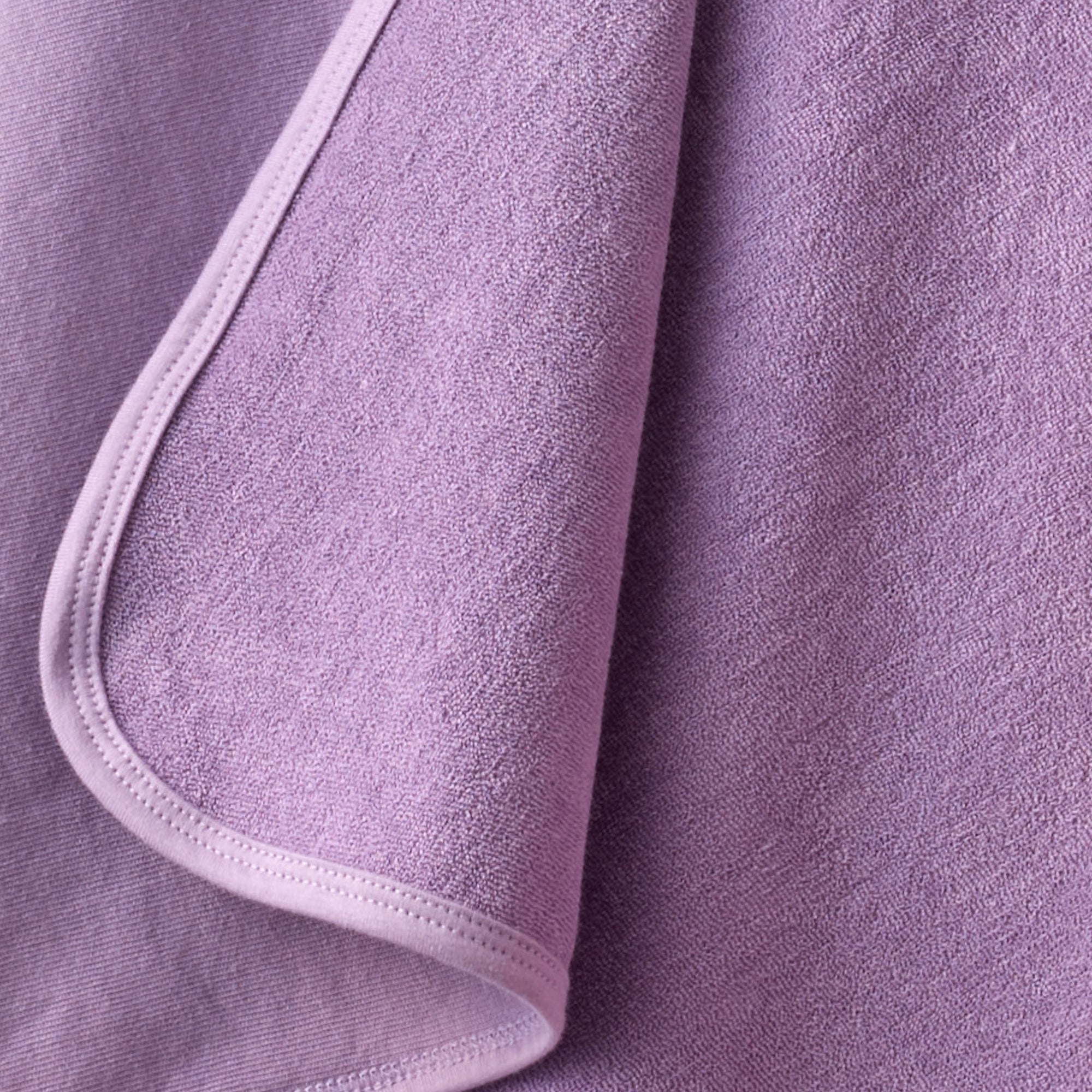 Close up of hooded towel stitching 