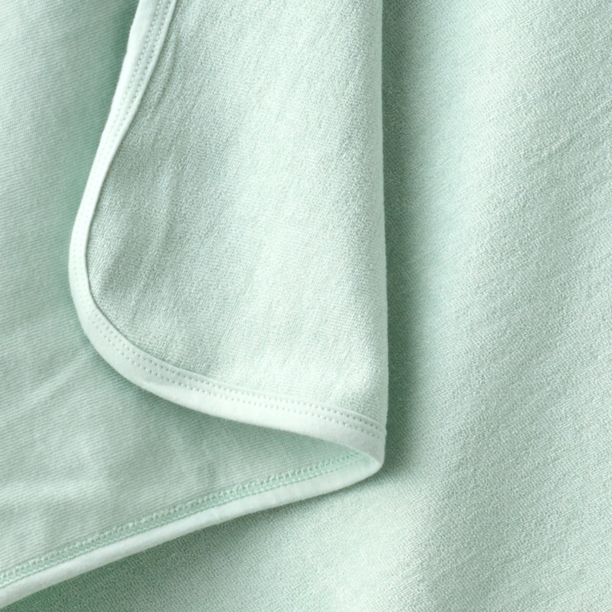 Close up of hooded towel stitching 