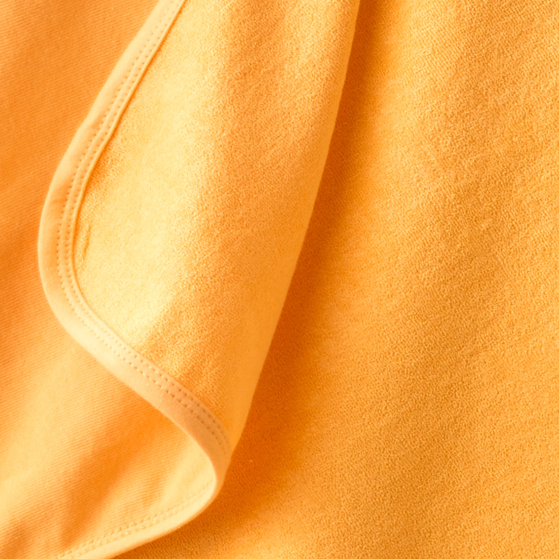 Close up of hooded towel stitching 