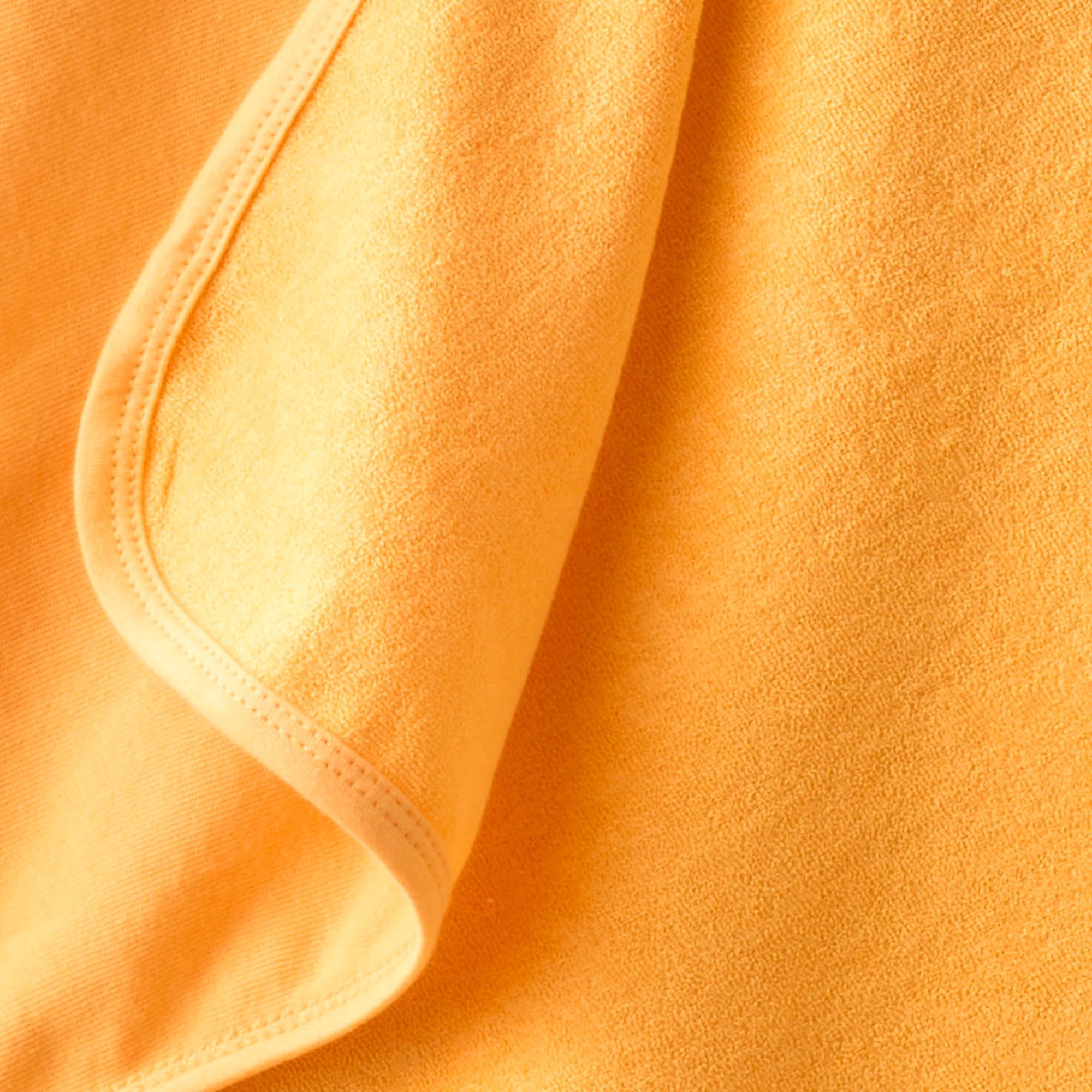 Close up of hooded towel stitching 