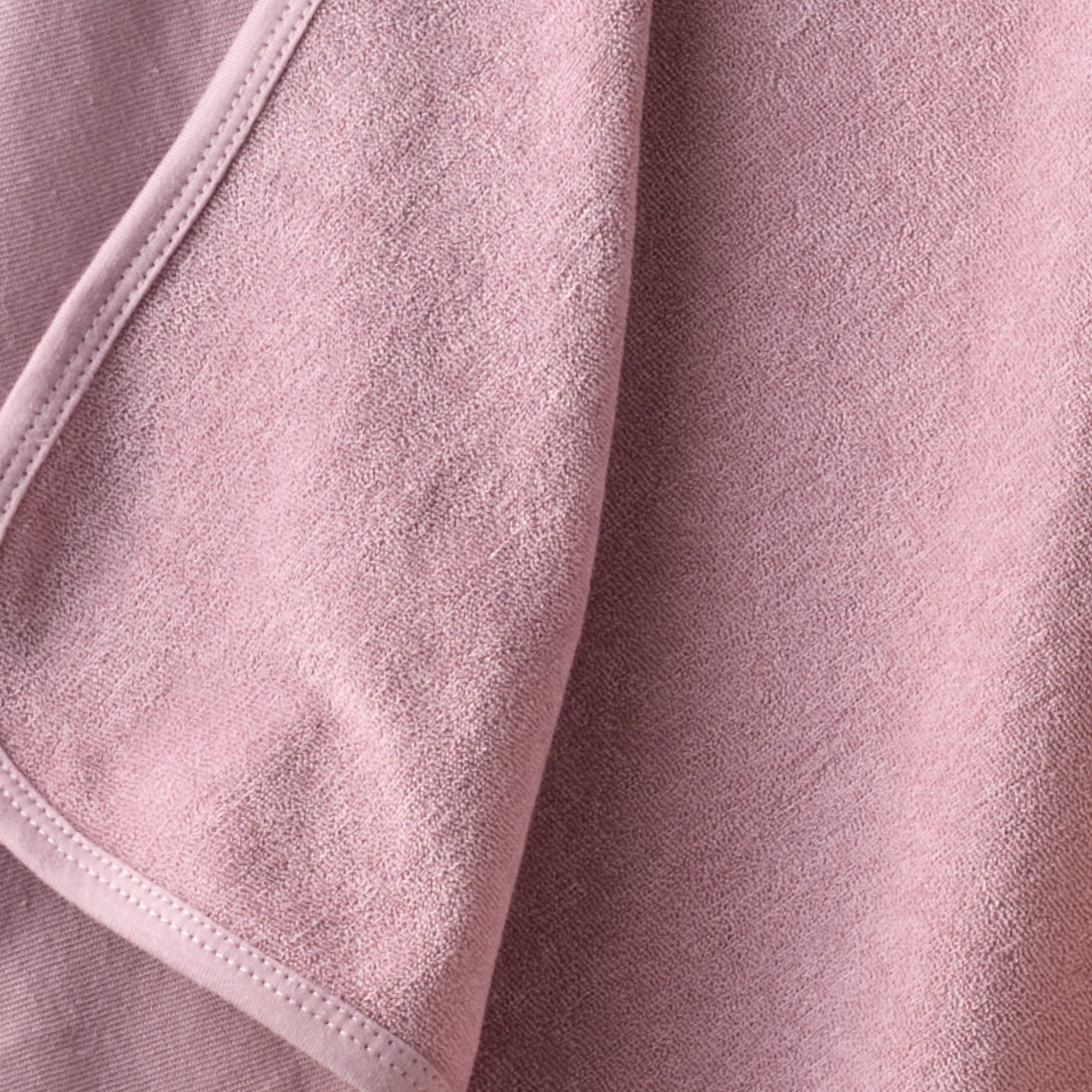 Close up of hooded towel stitching 