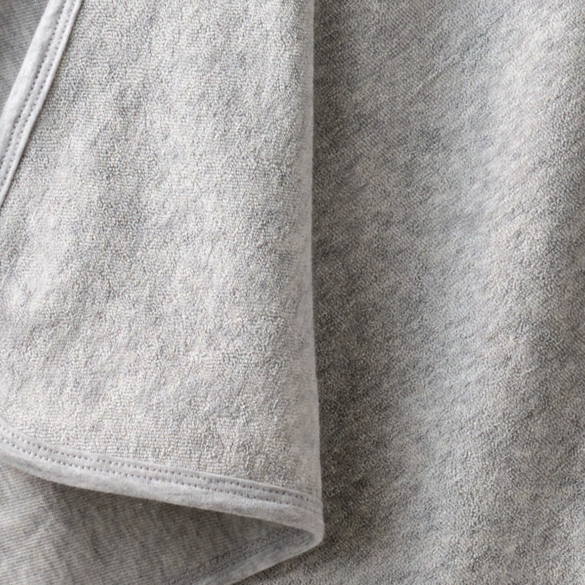 Close up of hooded towel stitching 