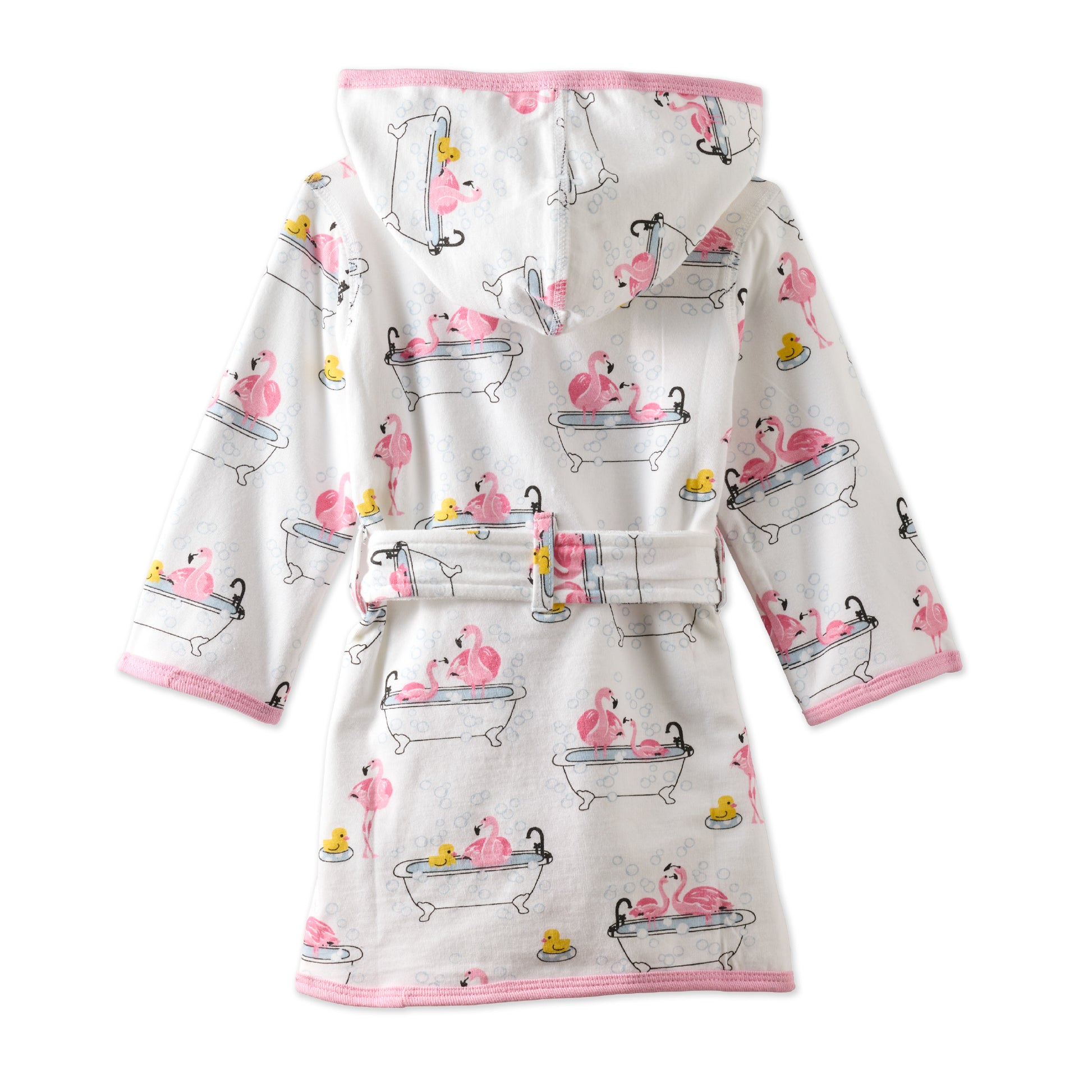 Back side of robin robe pictured on a white background