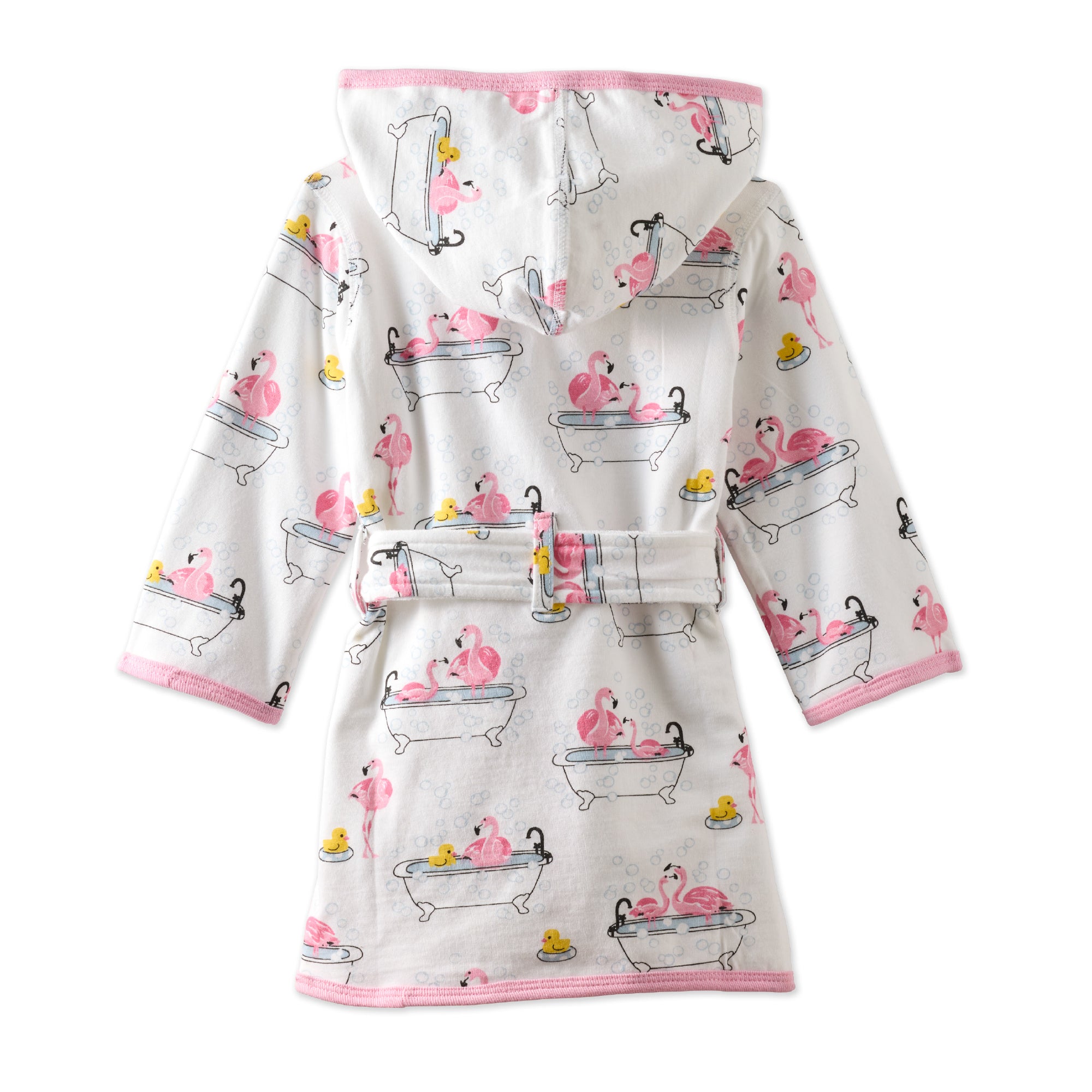 Back side of robin robe pictured on a white background